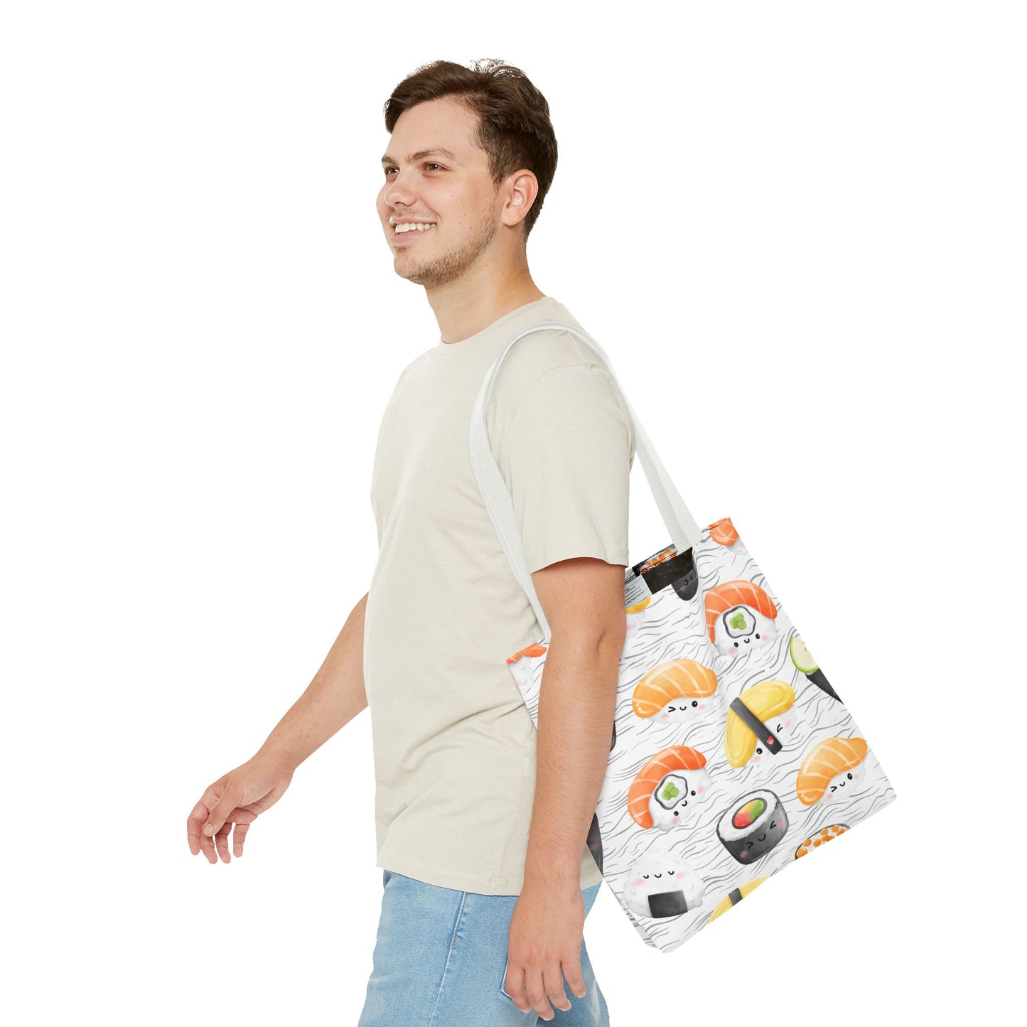 Cute Sushi Pattern Tote Bag - Perfect for Food Lovers
