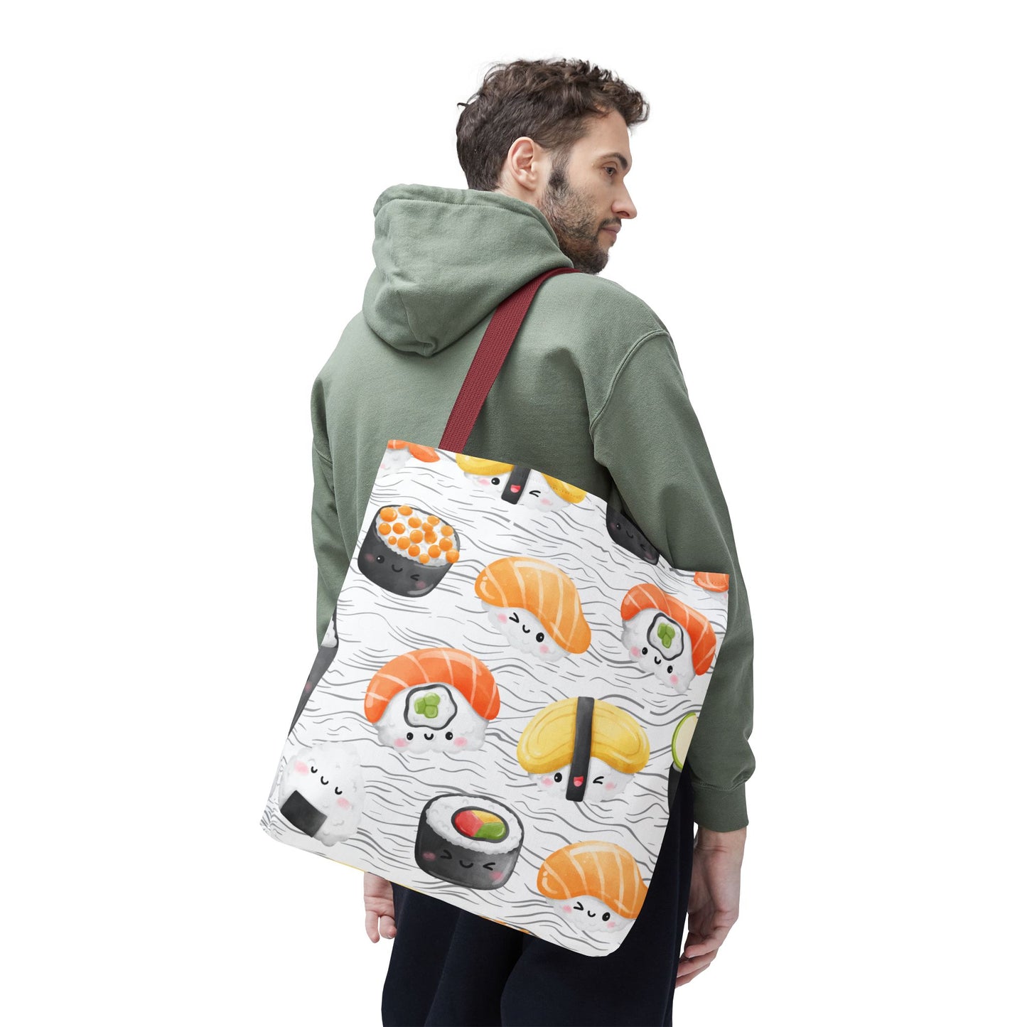 Cute Sushi Pattern Tote Bag - Perfect for Food Lovers