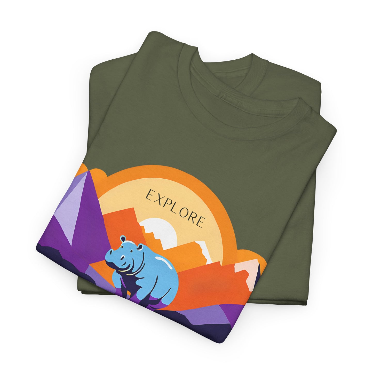 Exploring Hippo T-Shirt - Unisex Heavy Cotton Tee