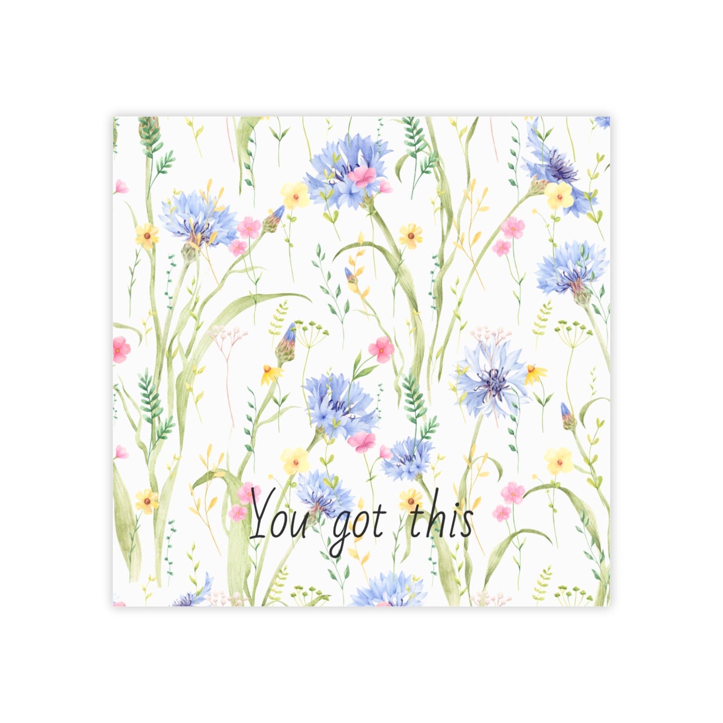 Inspirational Flowered Post-it® Note Pads - "You Got This"