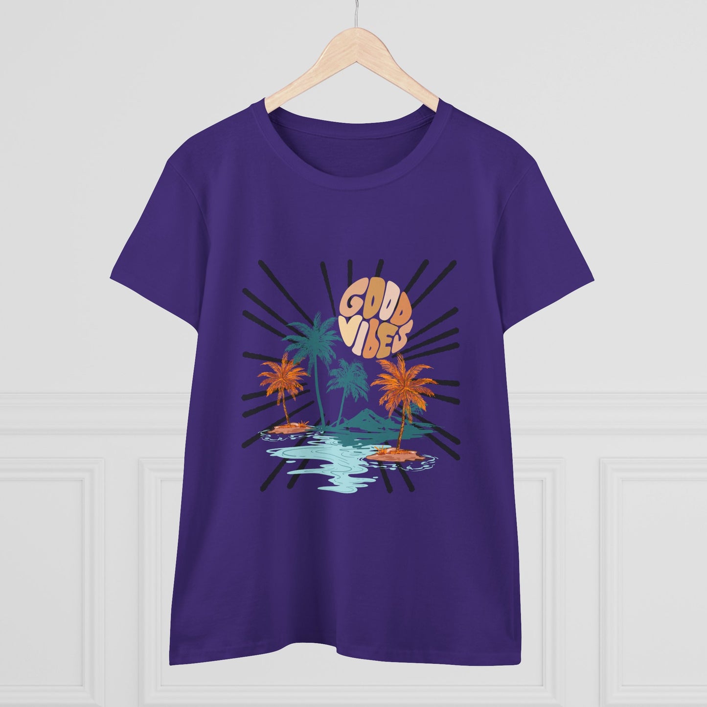 Gold Vibes Women's Cotton Tee - Casual Summer T-Shirt