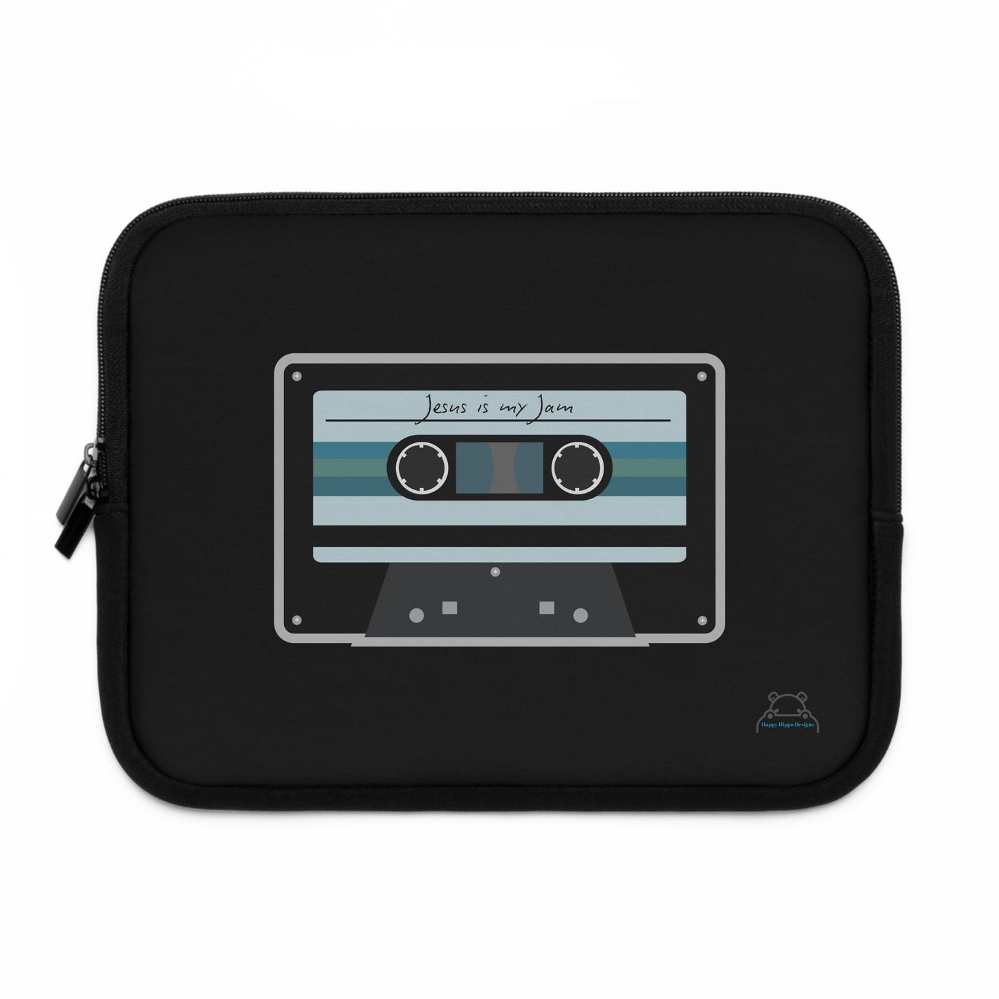 Laptop Sleeve Retro Cassette Tape- Jesus is my Jam Design