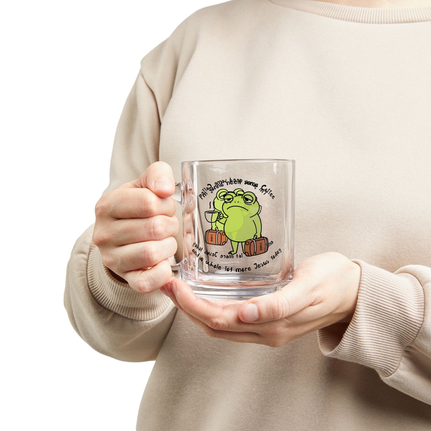 Funny Frog Glass Mug