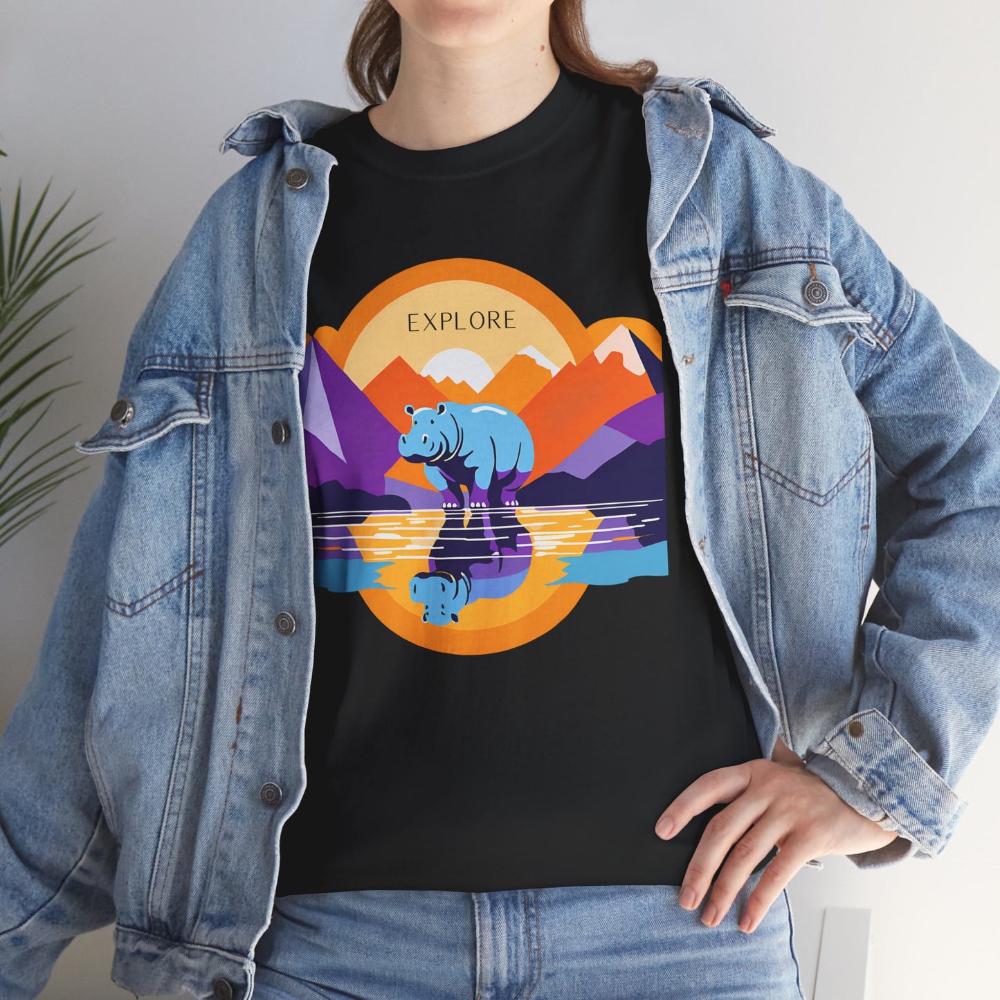 Exploring Hippo T-Shirt - Unisex Heavy Cotton Tee