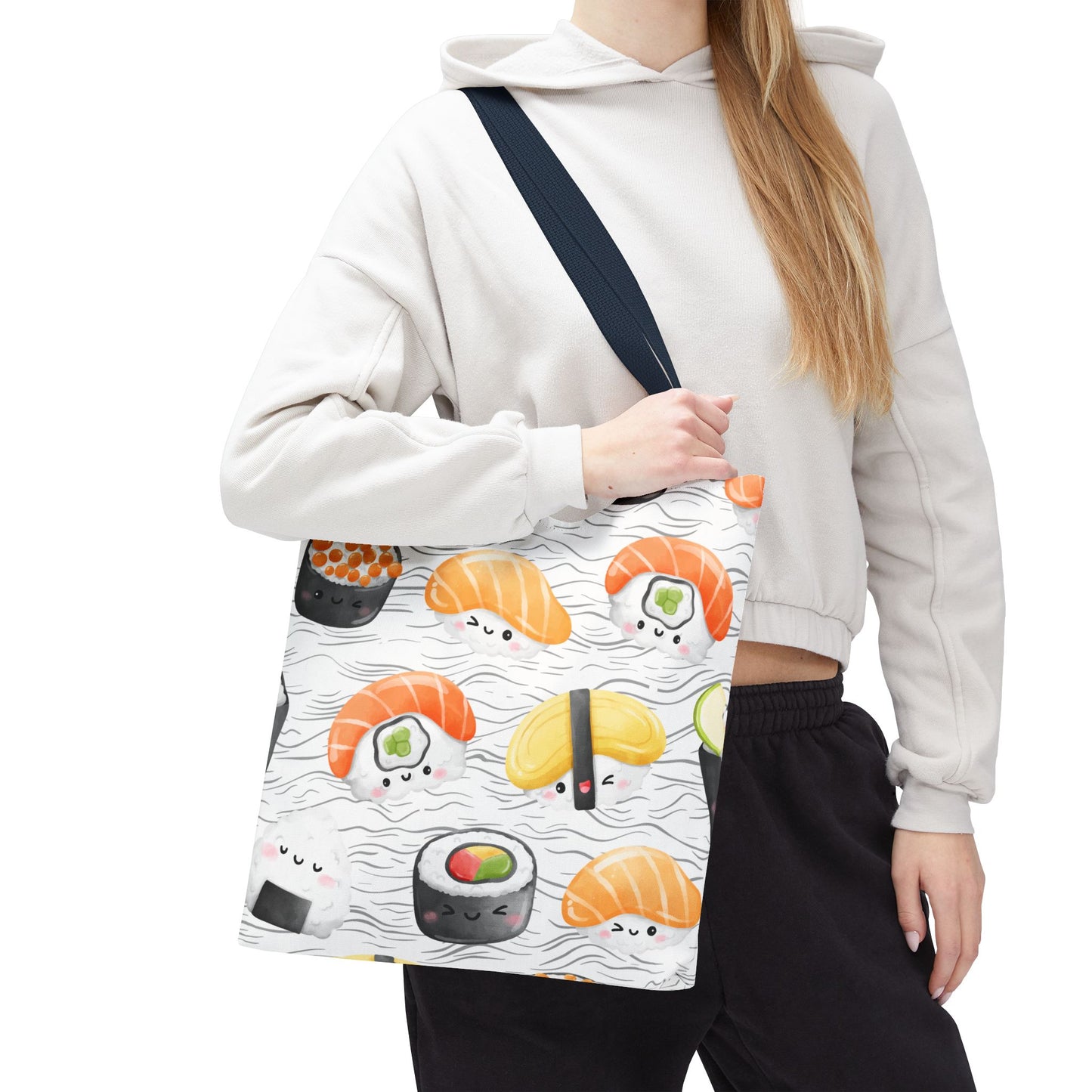 Cute Sushi Pattern Tote Bag - Perfect for Food Lovers