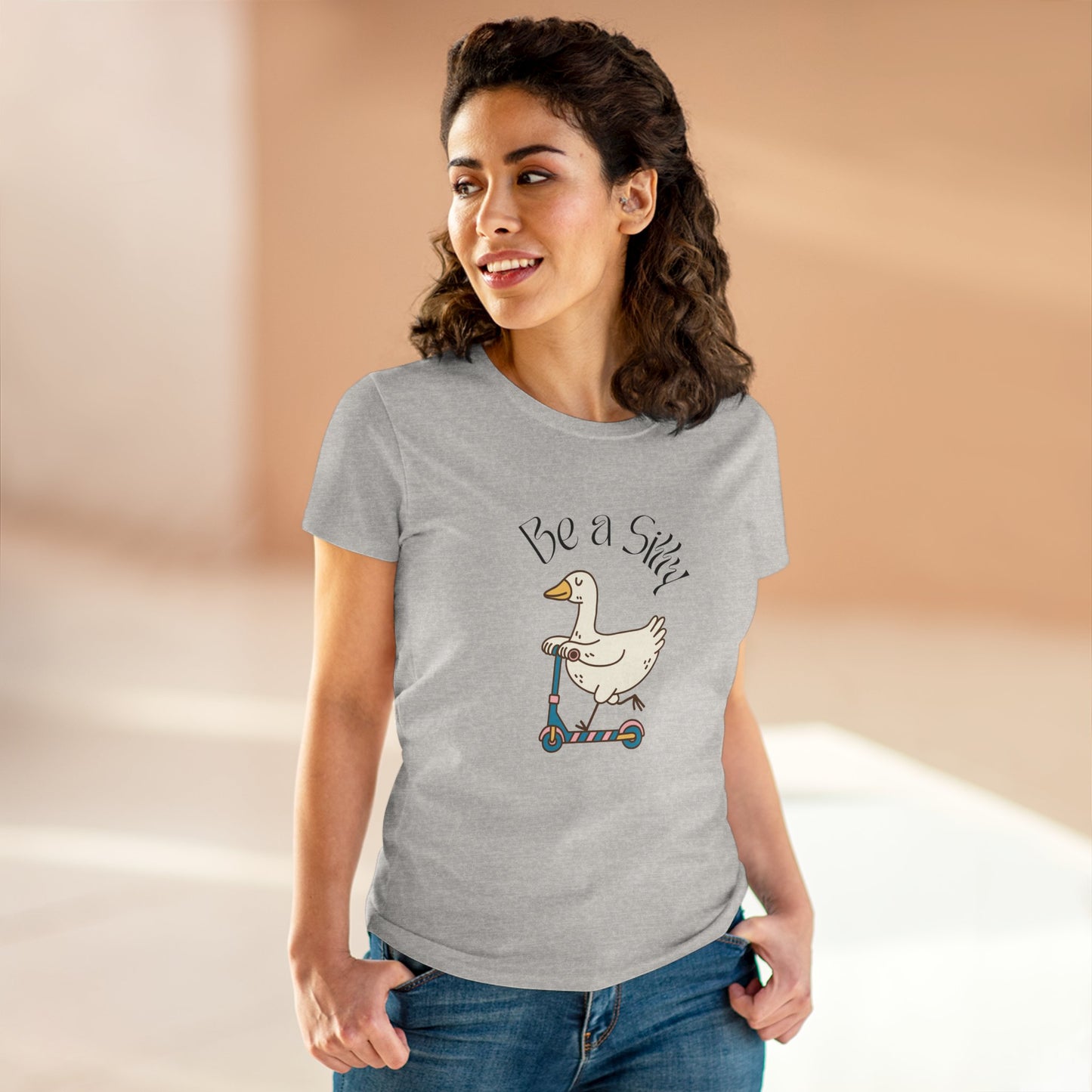 Be a Silly Goose Women's Midweight Cotton Tee shirt
