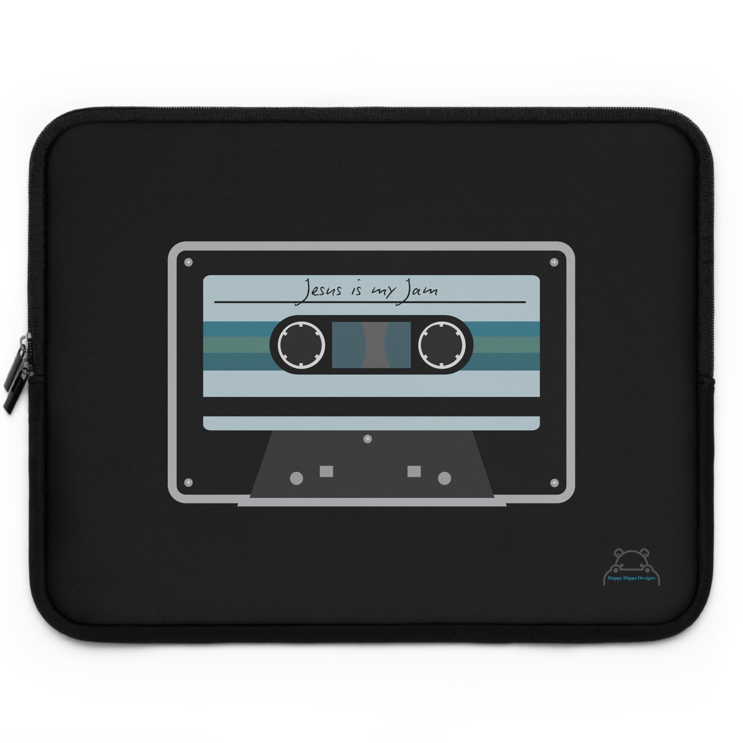 Laptop Sleeve Retro Cassette Tape- Jesus is my Jam Design