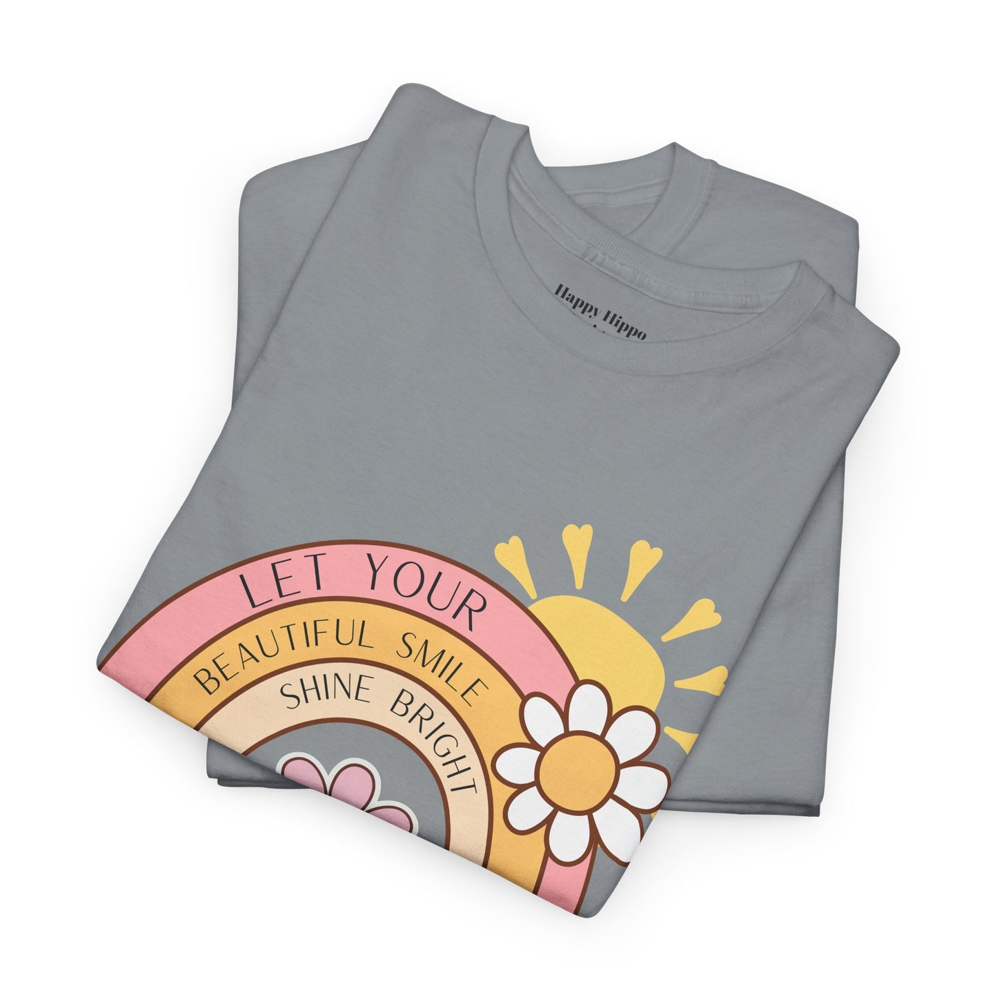 Rainbow Flower Unisex Tee - Let Your Beautiful Smile Shine Bright Design