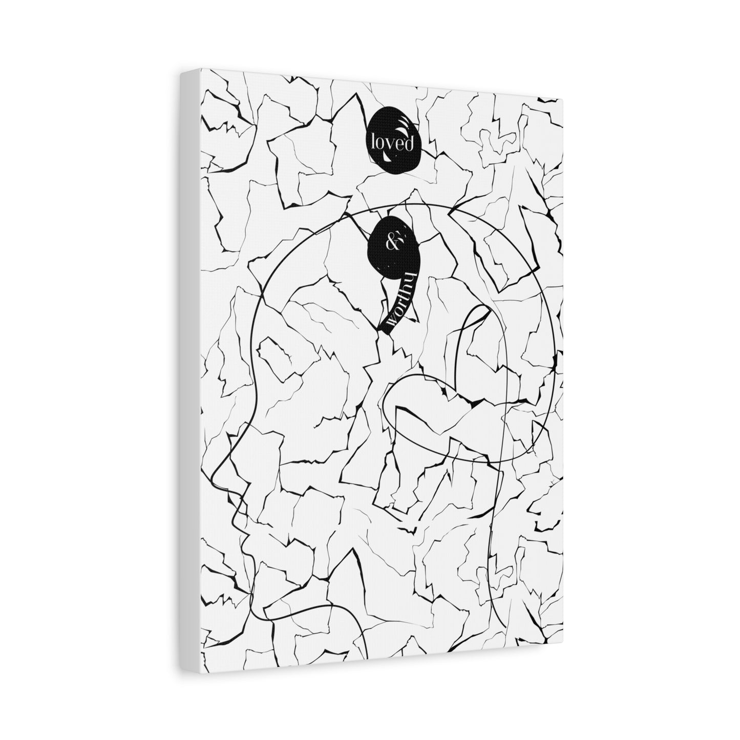 Minimalist Black & White Canvas Art - Stretched 1.25"