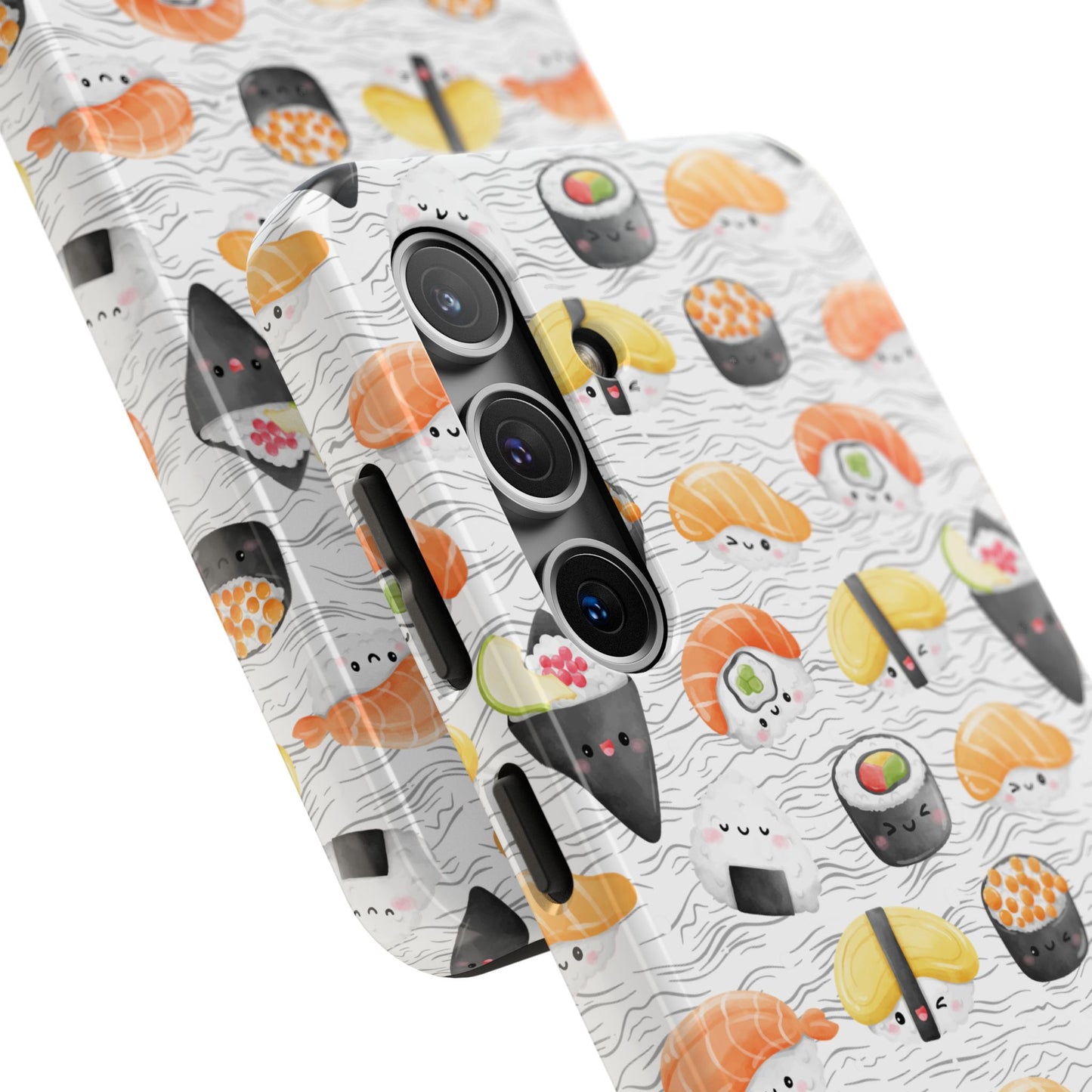 Cute Sushi Tough Phone Case - Durable and Stylish Design for Food Lovers