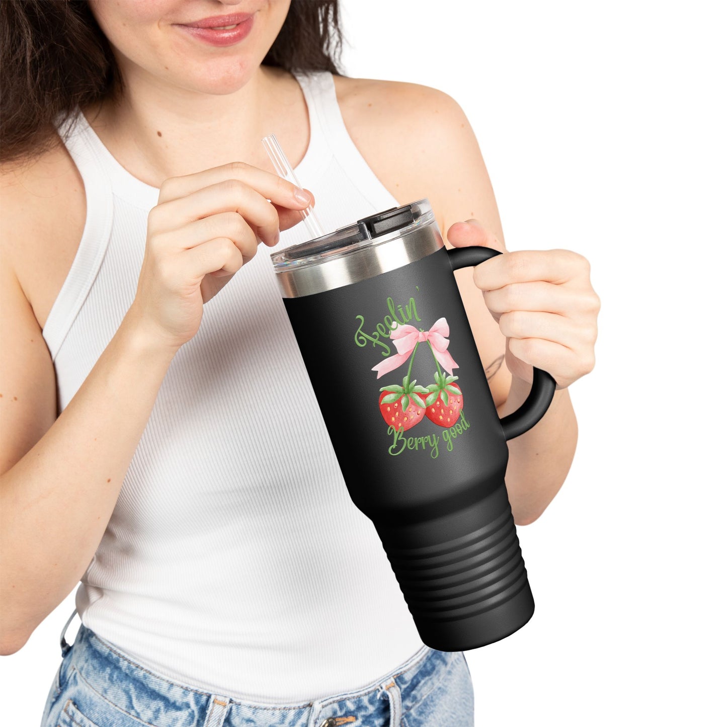 Feelin Berry Good Insulated 40oz Travel Mug