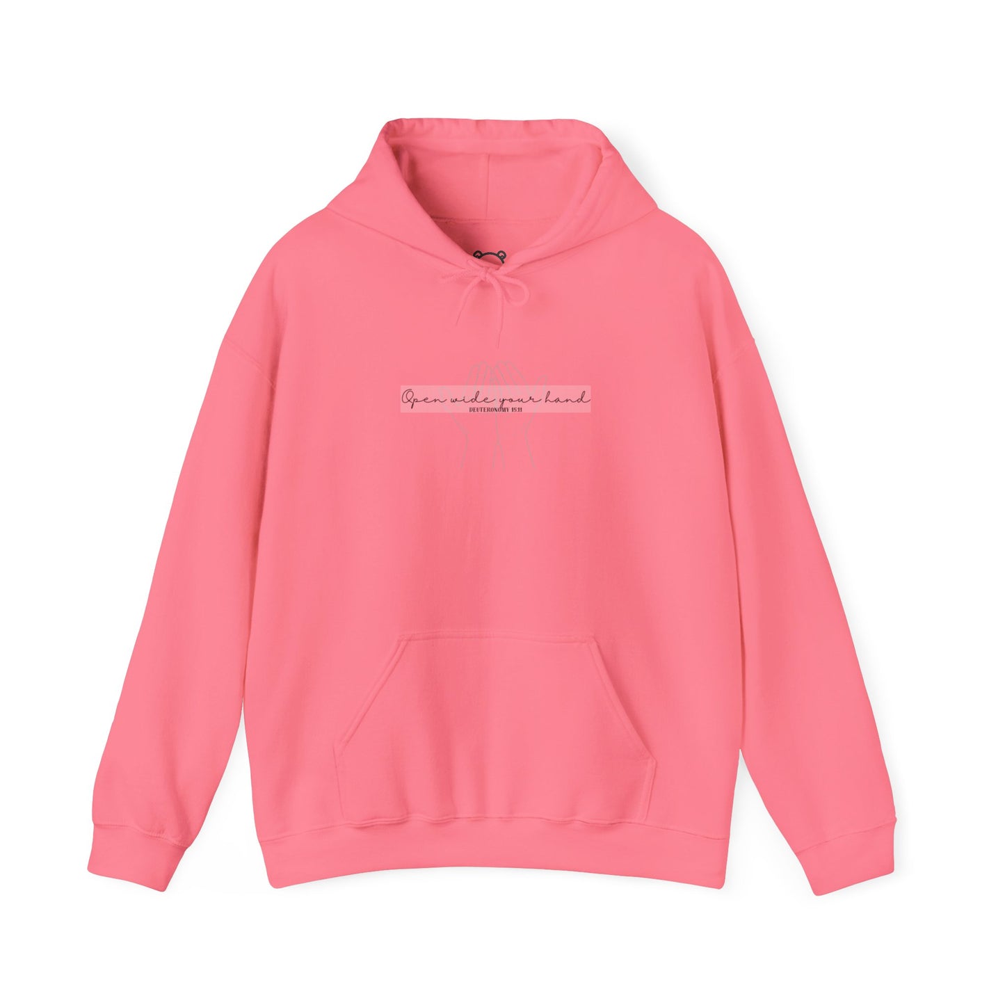 Christian Hooded Sweatshirt -Open Wide your Hand- Unisex