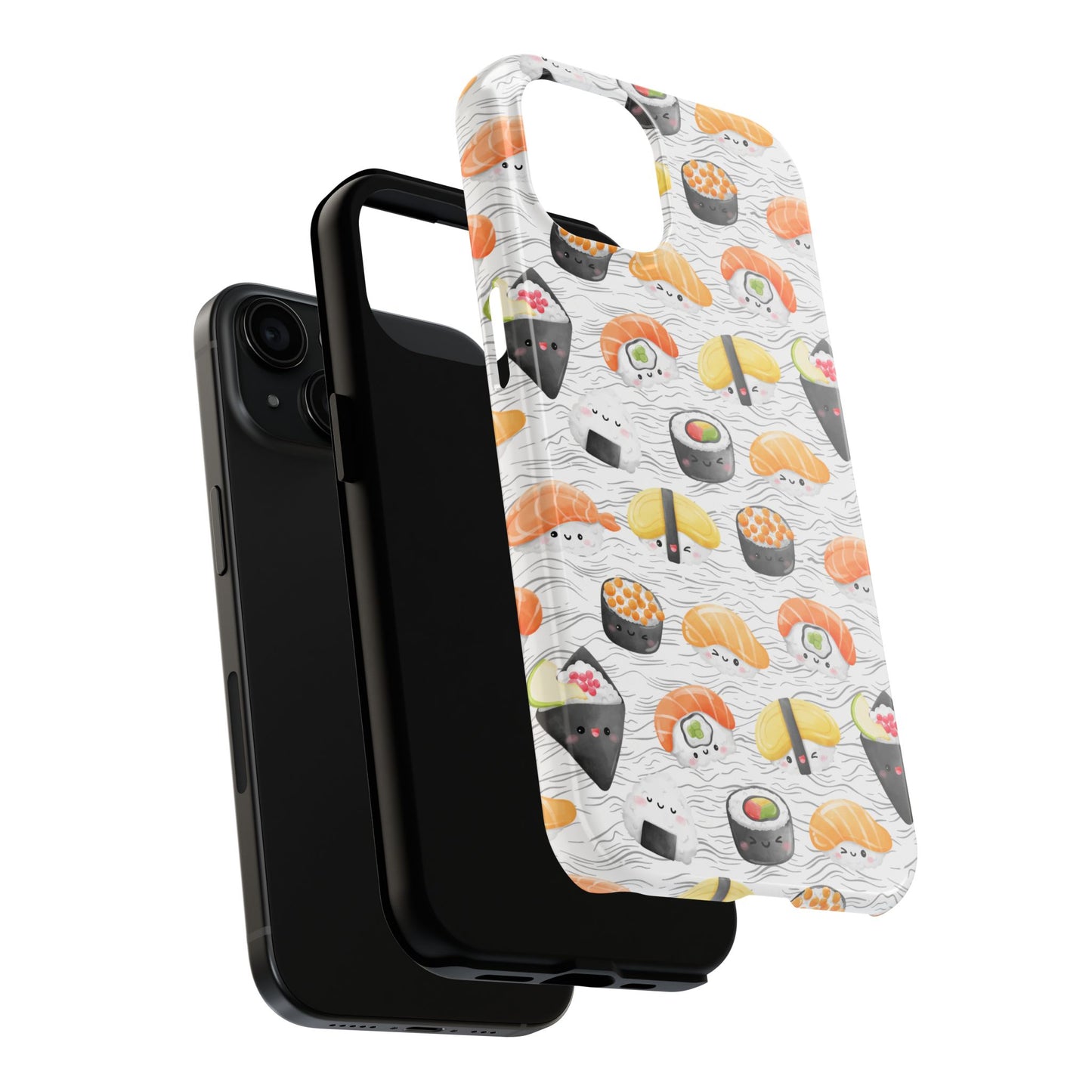 Cute Sushi Tough Phone Case - Durable and Stylish Design for Food Lovers