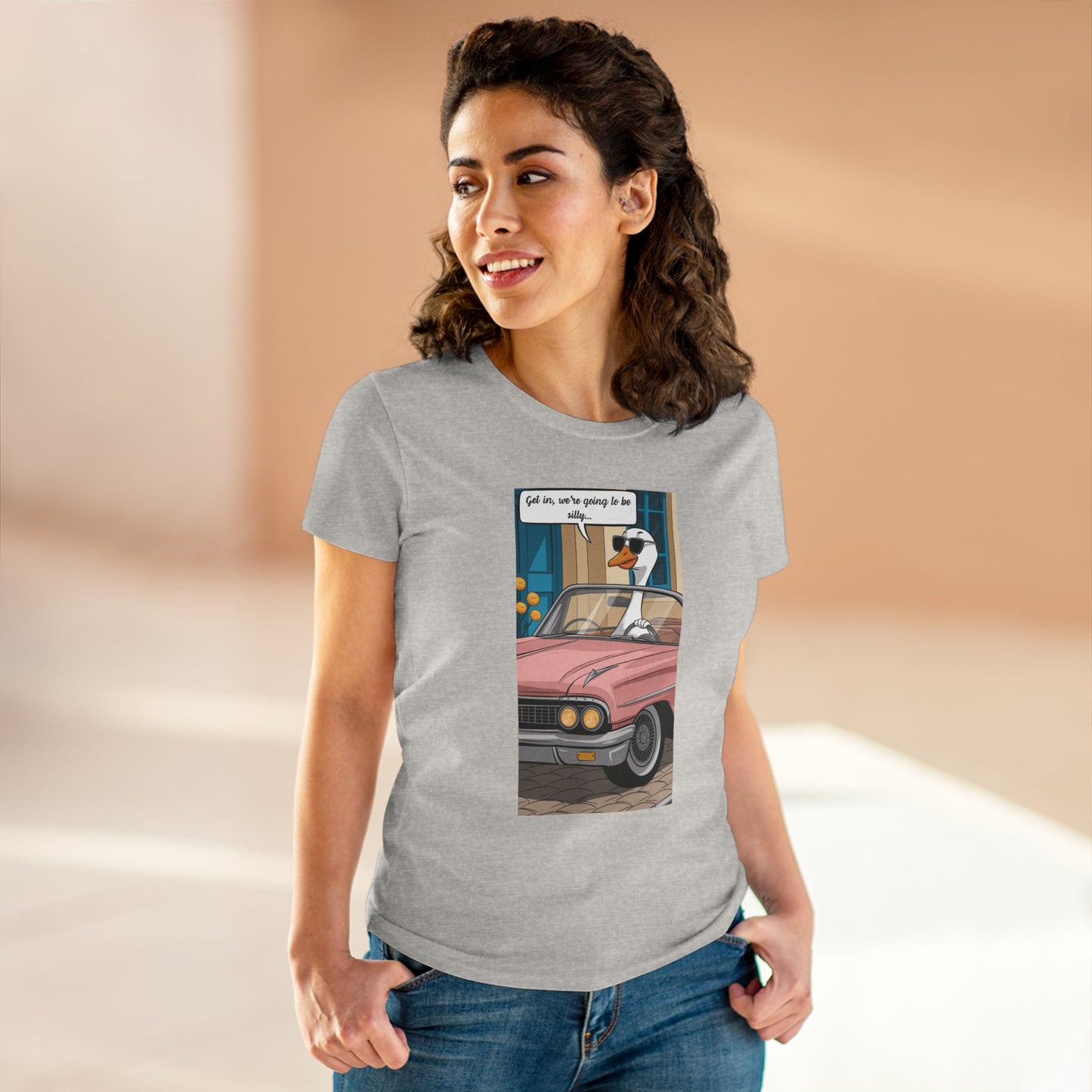 Funny Women's Cotton Tee - "Get in, we're going to be silly..."