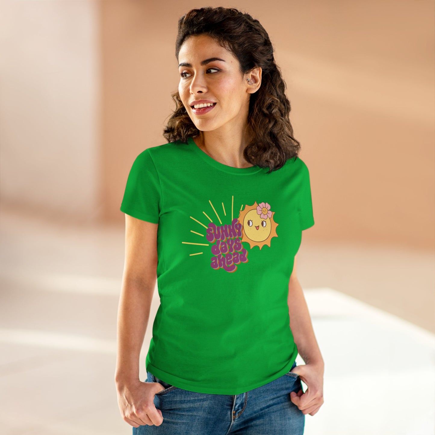 Cotton Tee - Sunny Days Ahead Cute Graphic T-Shirt for Summer Vibes