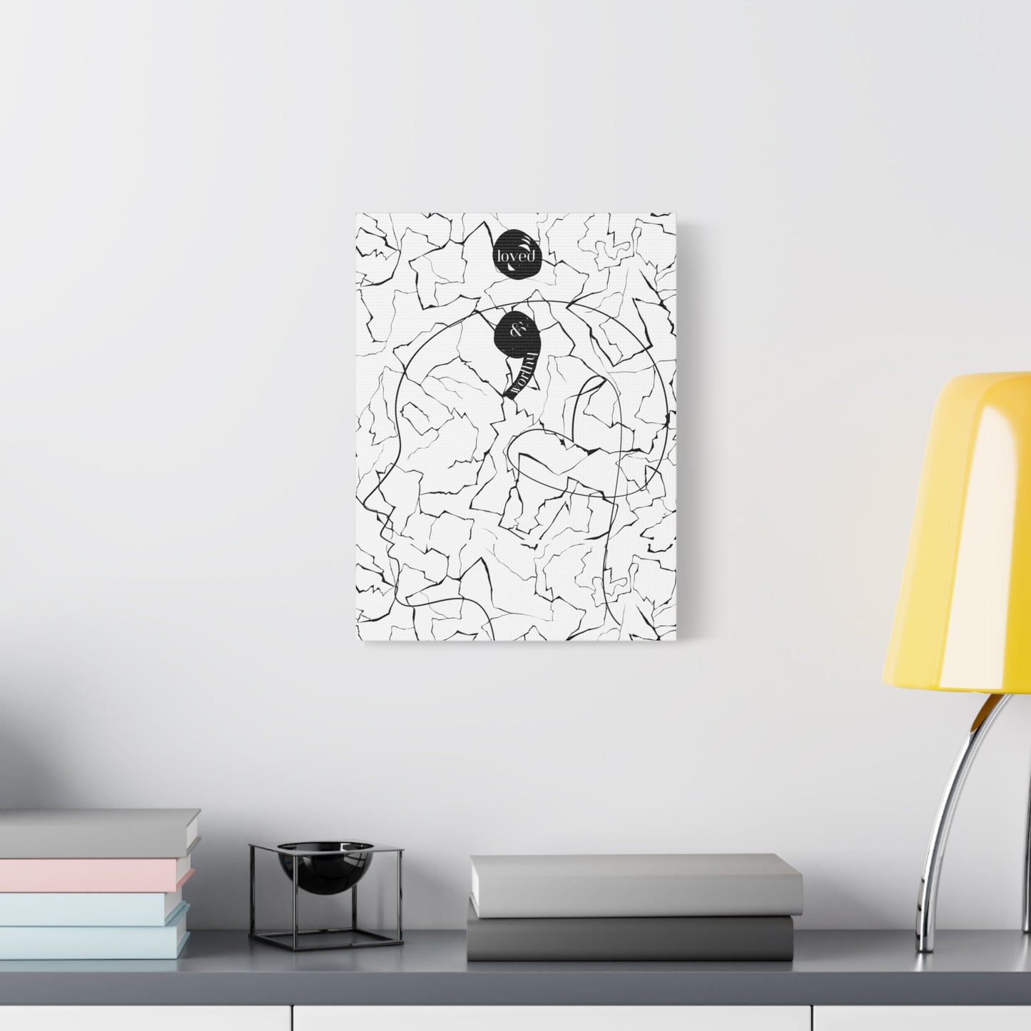 Minimalist Black & White Canvas Art - Stretched 1.25"