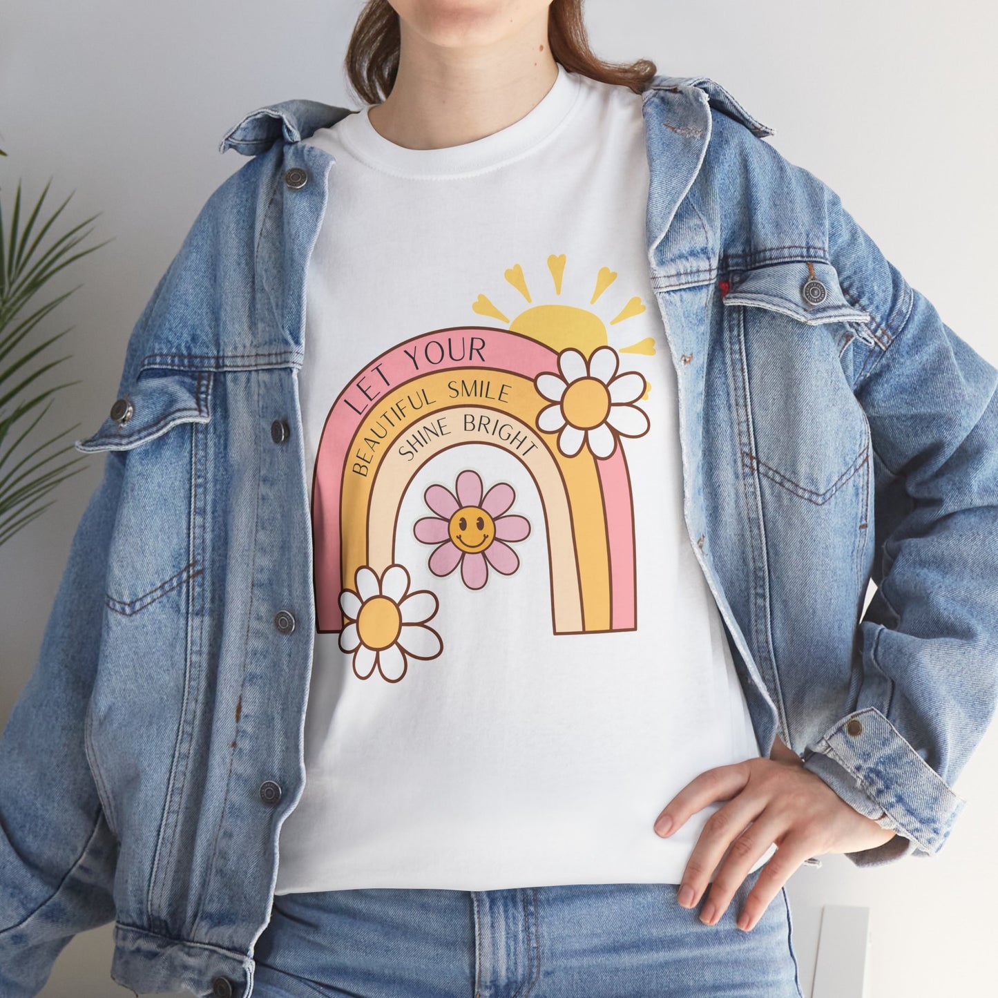 Rainbow Flower Unisex Tee - Let Your Beautiful Smile Shine Bright Design