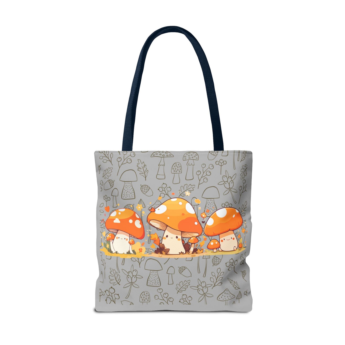 Cute Mushroom Tote Bag - Whimsical Nature Print for Eco-Friendly Style
