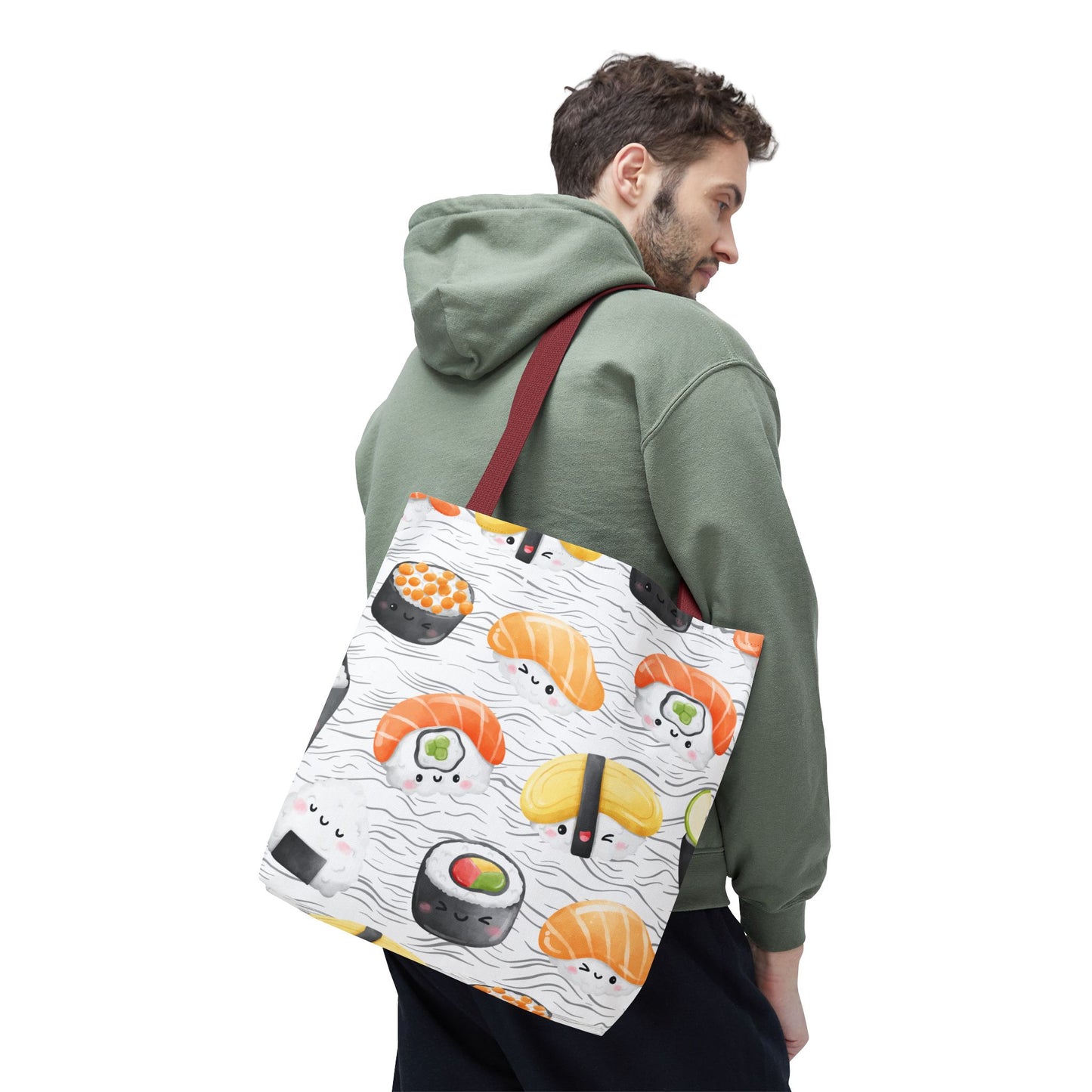 Cute Sushi Pattern Tote Bag - Perfect for Food Lovers