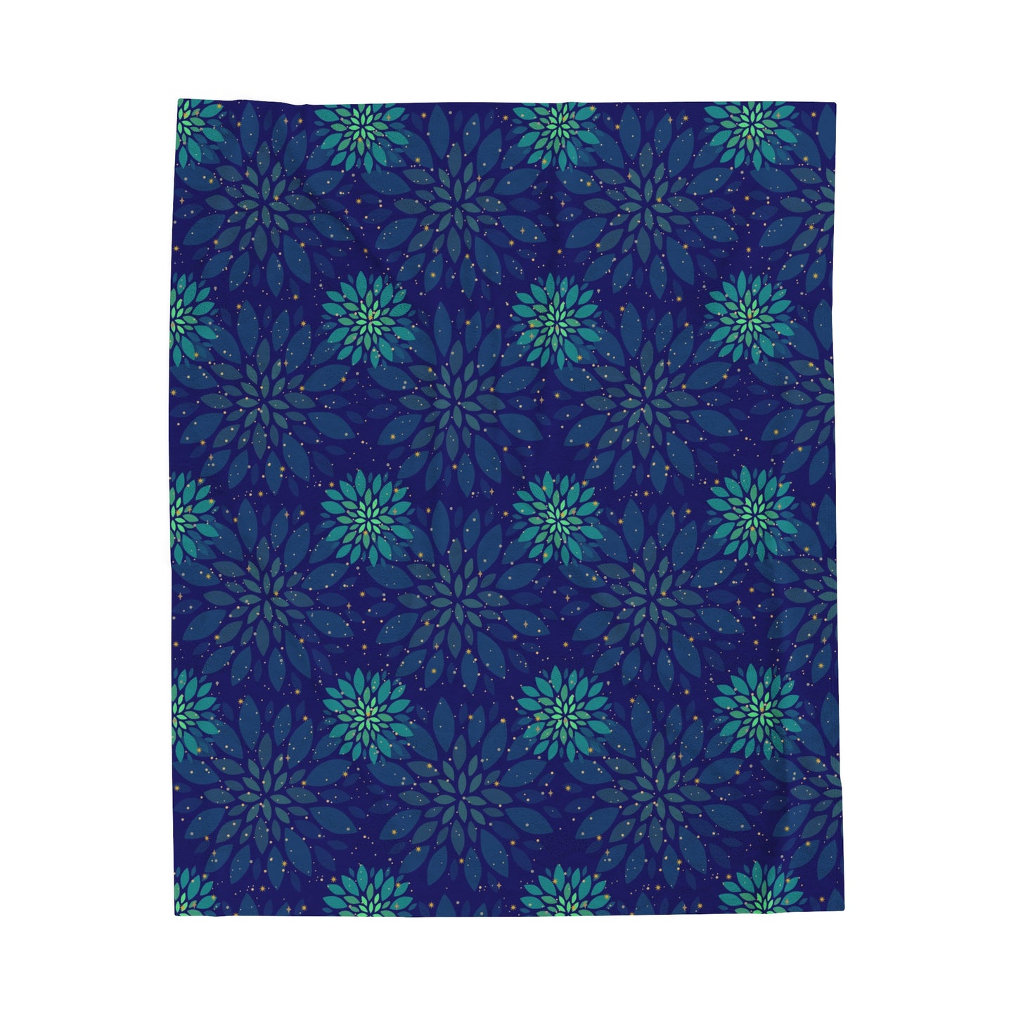 Plush Blanket - Floral Sparkle Design