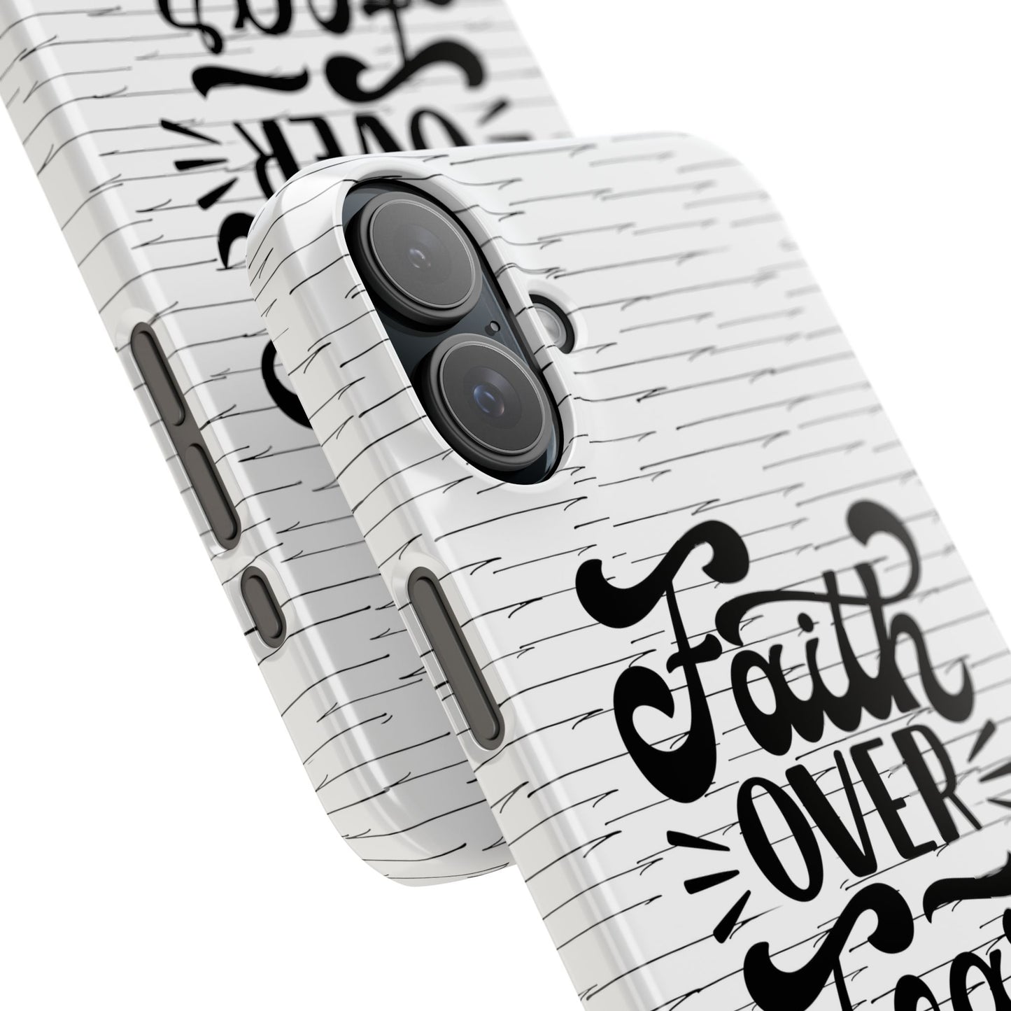 Inspirational Faith Over Fear Phone Case | Slim Case for iPhone & Samsung | Motivational Gift | Modern Design