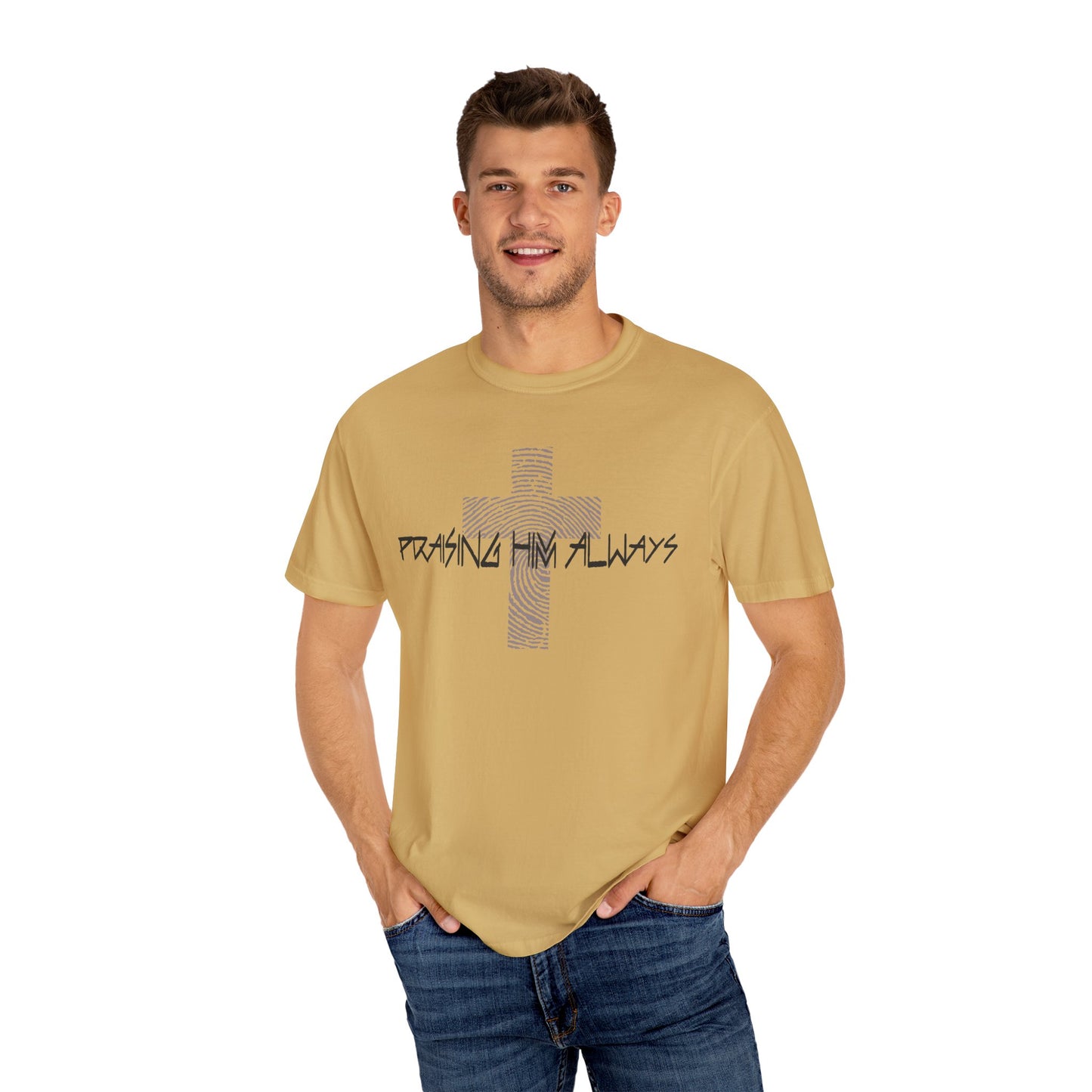 Faith-Based Unisex T-shirt - Praising Him Always Design
