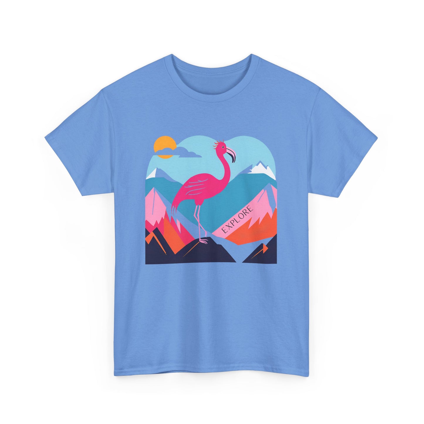 Flamingo Tee - Explore Flamingo Unisex Heavy Cotton Tee