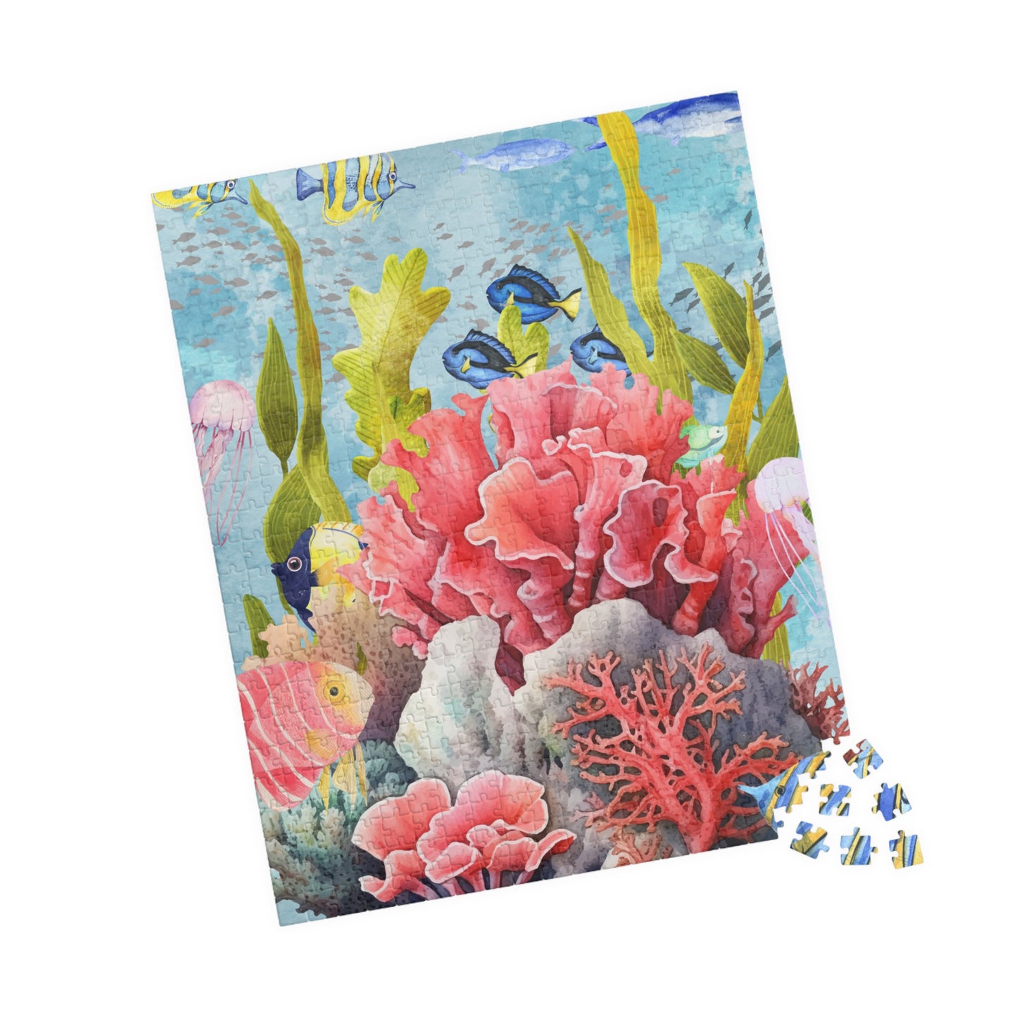 Vibrant Coral Reef Puzzle - Ocean Decor, Family Activity, Gift for Ocean Lovers, Underwater Art