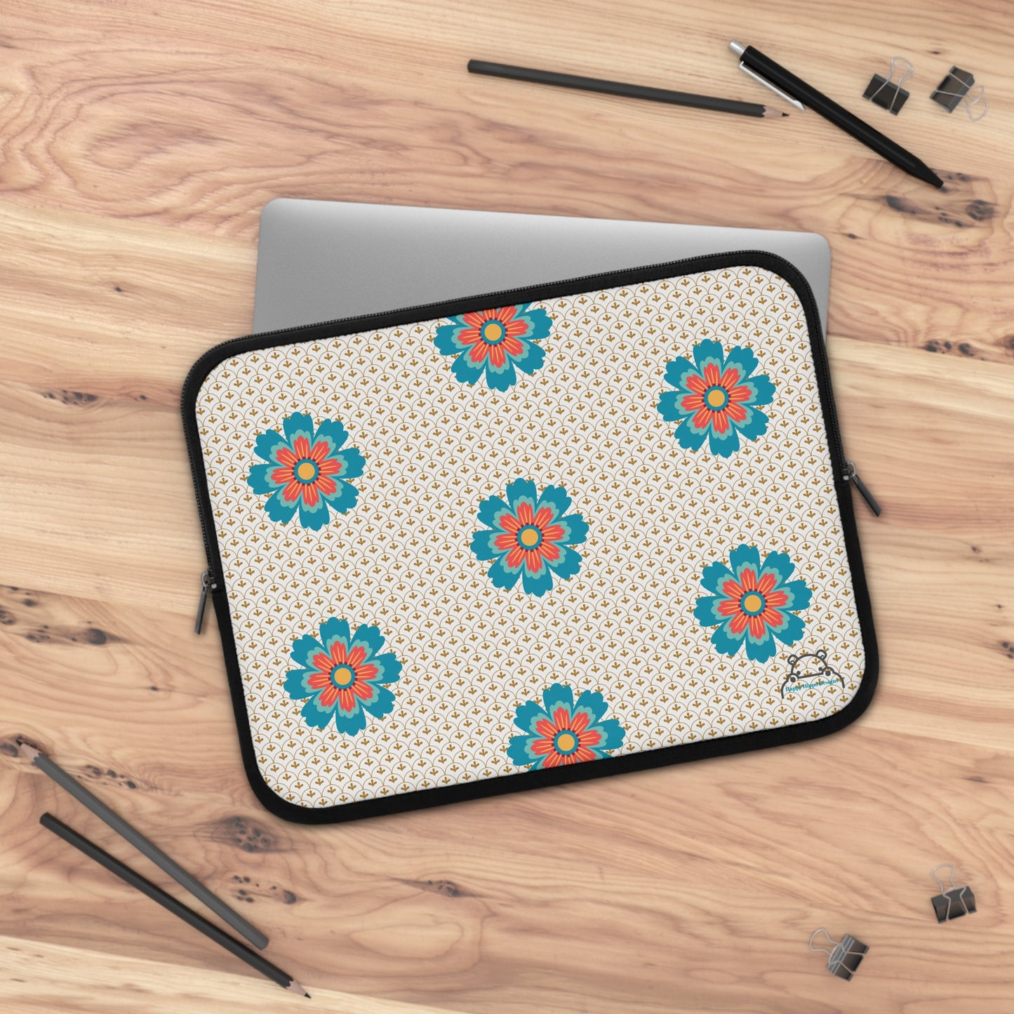 Colorful Floral Laptop Sleeve