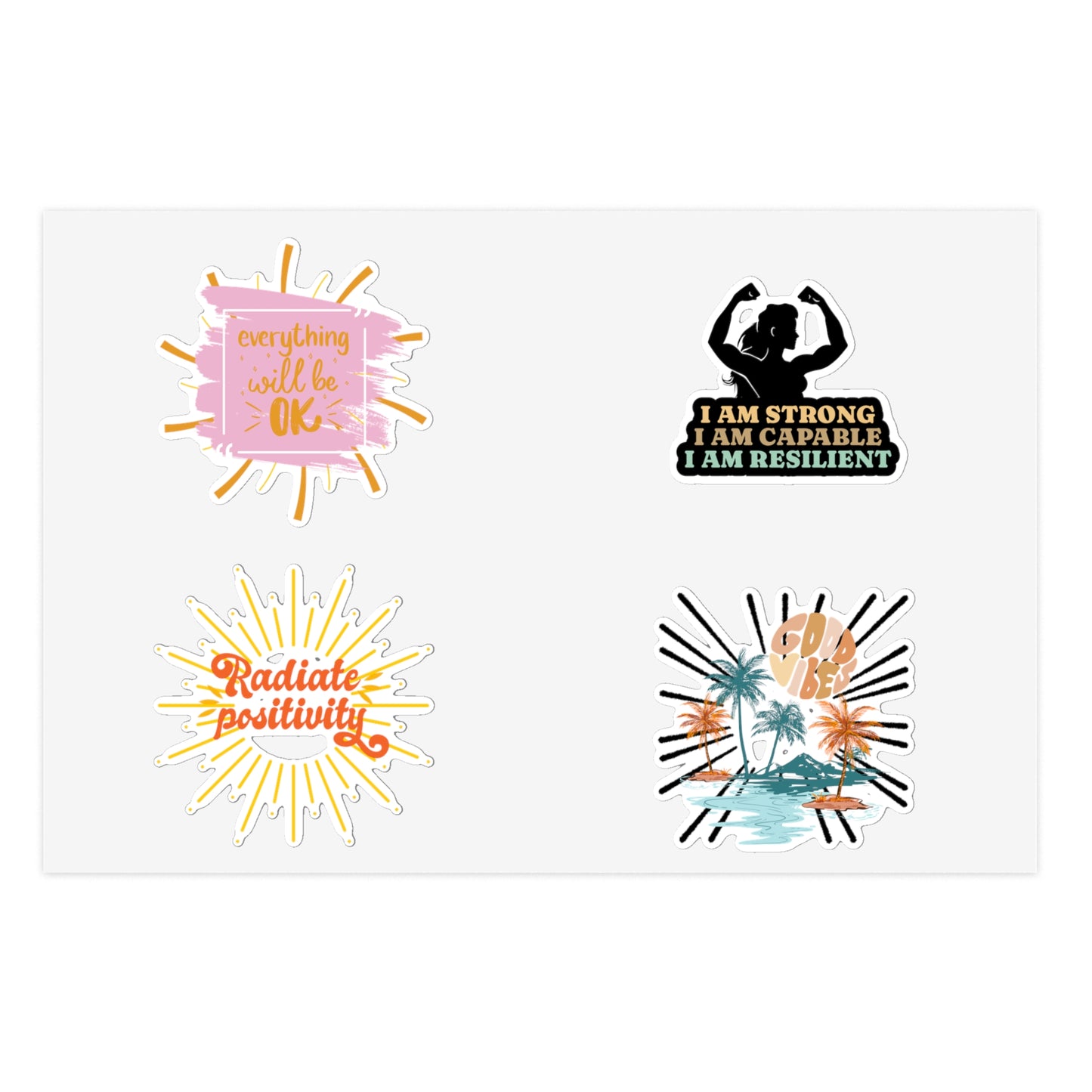 speak positivity Sticker Sheet Bundle, 10pcs