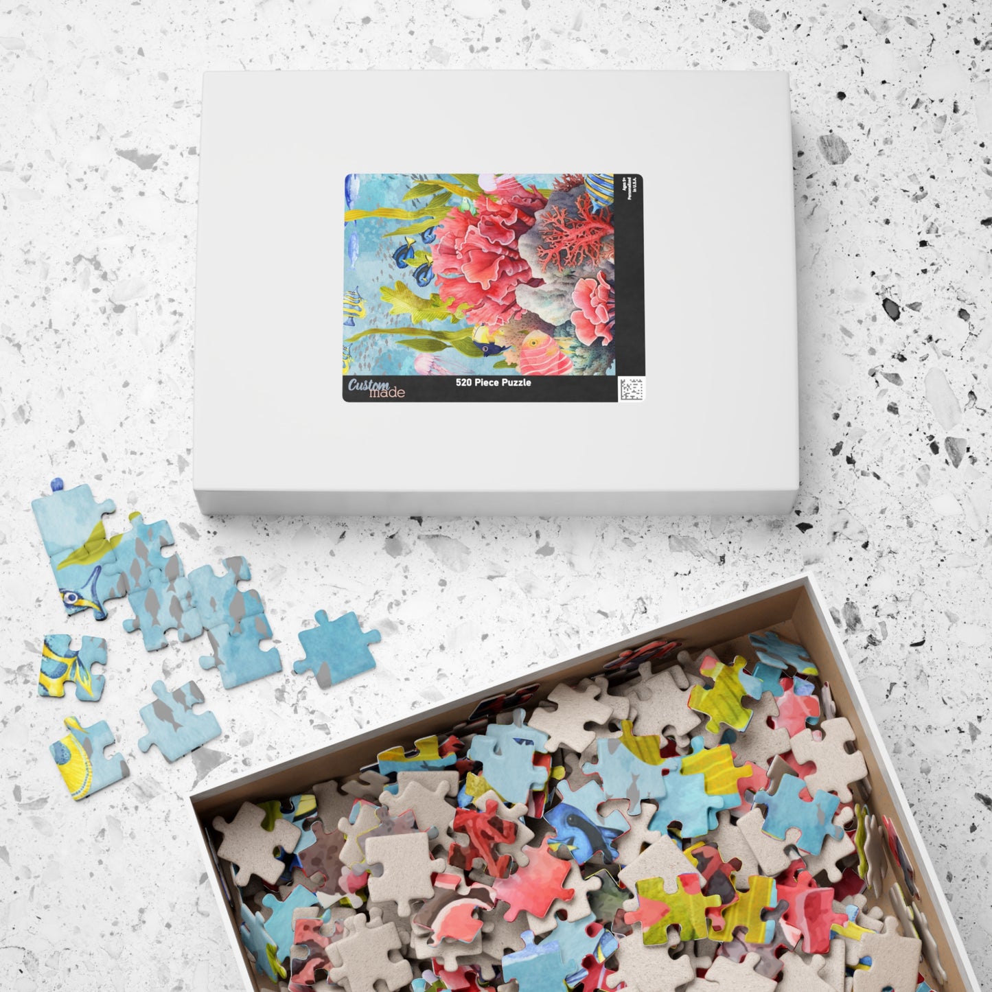 Vibrant Coral Reef Puzzle - Ocean Decor, Family Activity, Gift for Ocean Lovers, Underwater Art