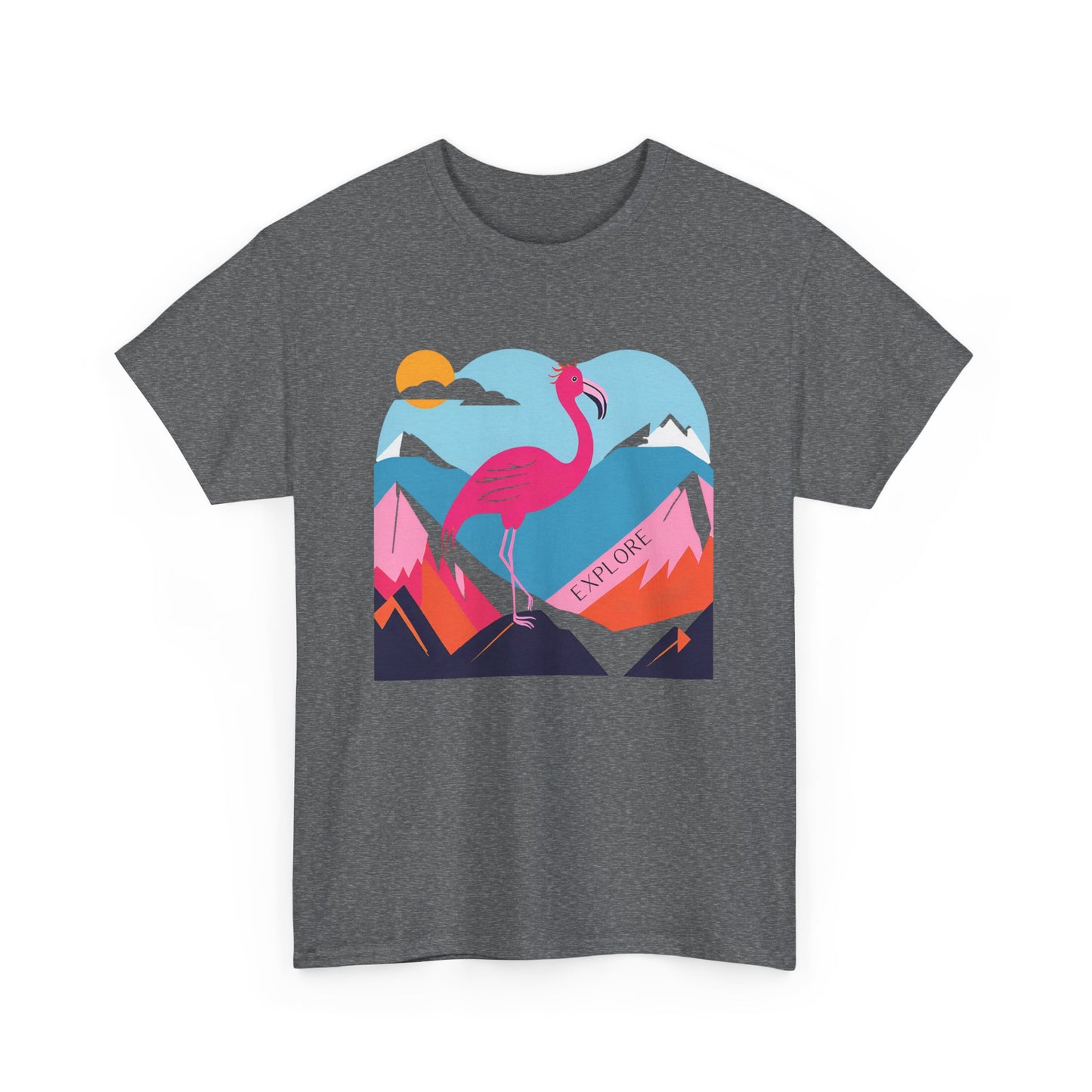Flamingo Tee - Explore Flamingo Unisex Heavy Cotton Tee