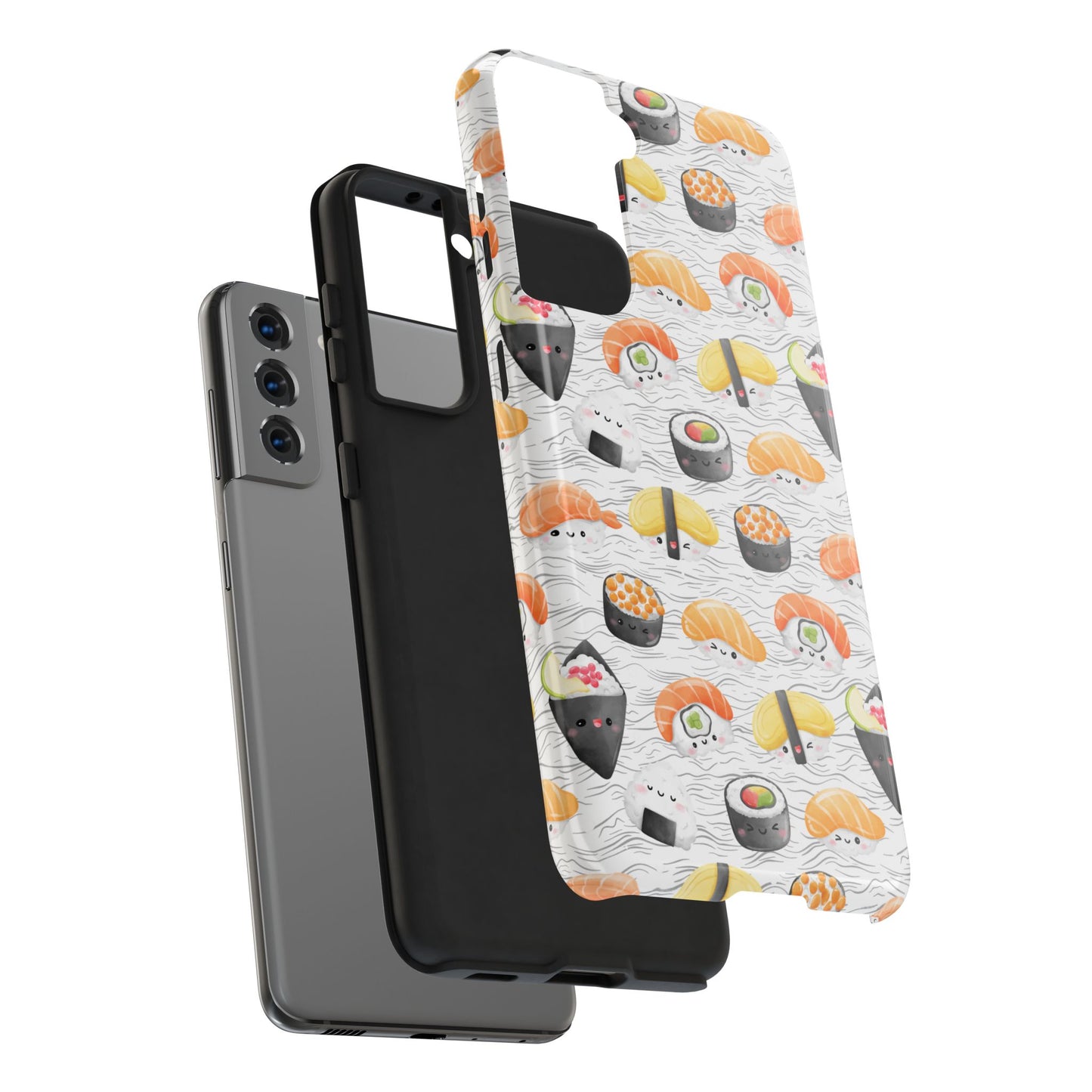 Cute Sushi Tough Phone Case - Durable and Stylish Design for Food Lovers
