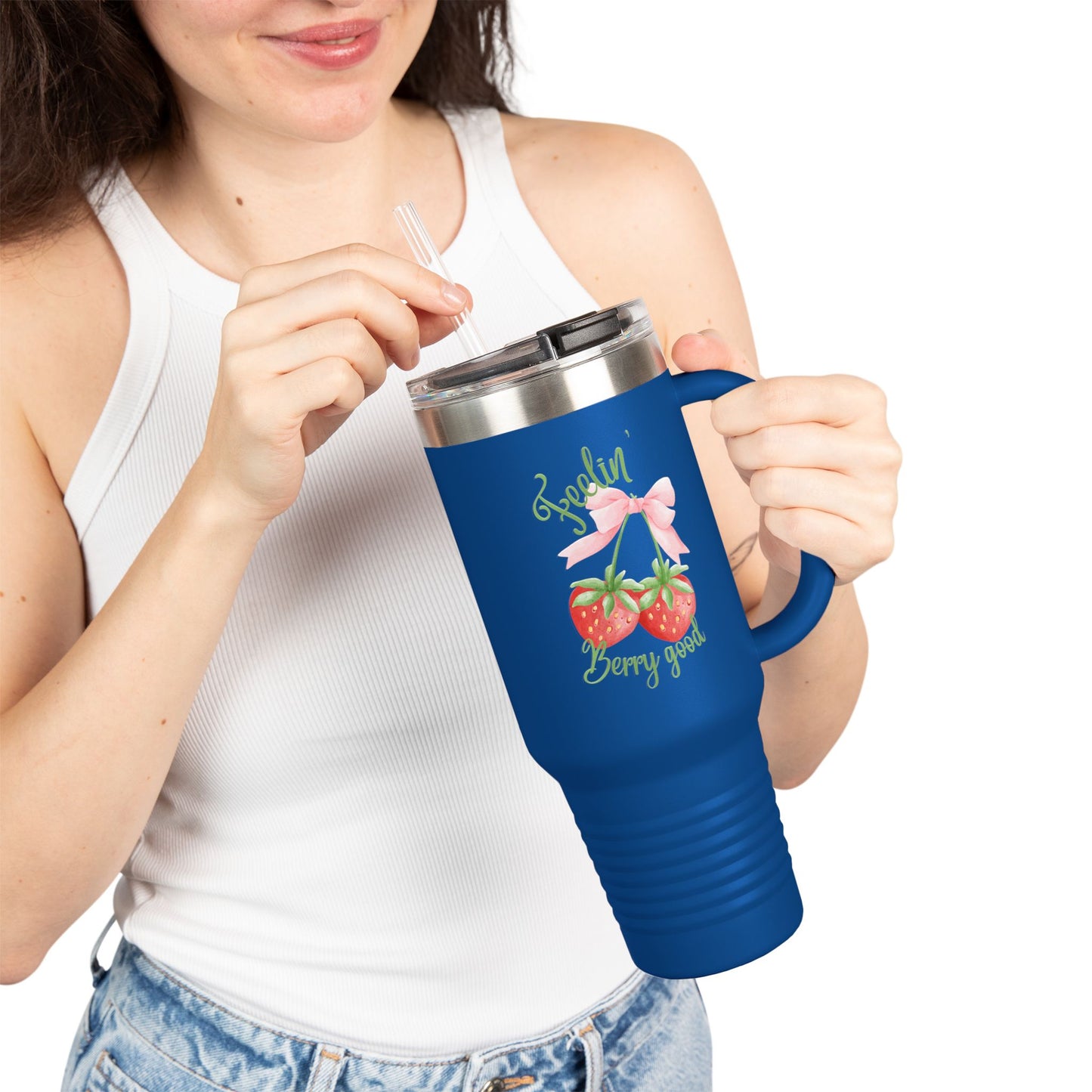Feelin Berry Good Insulated 40oz Travel Mug