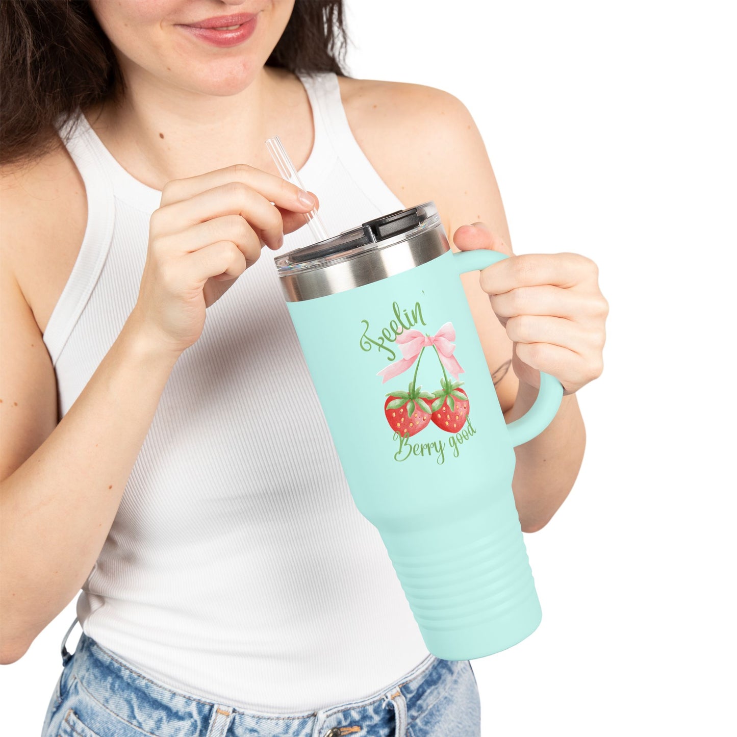 Feelin Berry Good Insulated 40oz Travel Mug