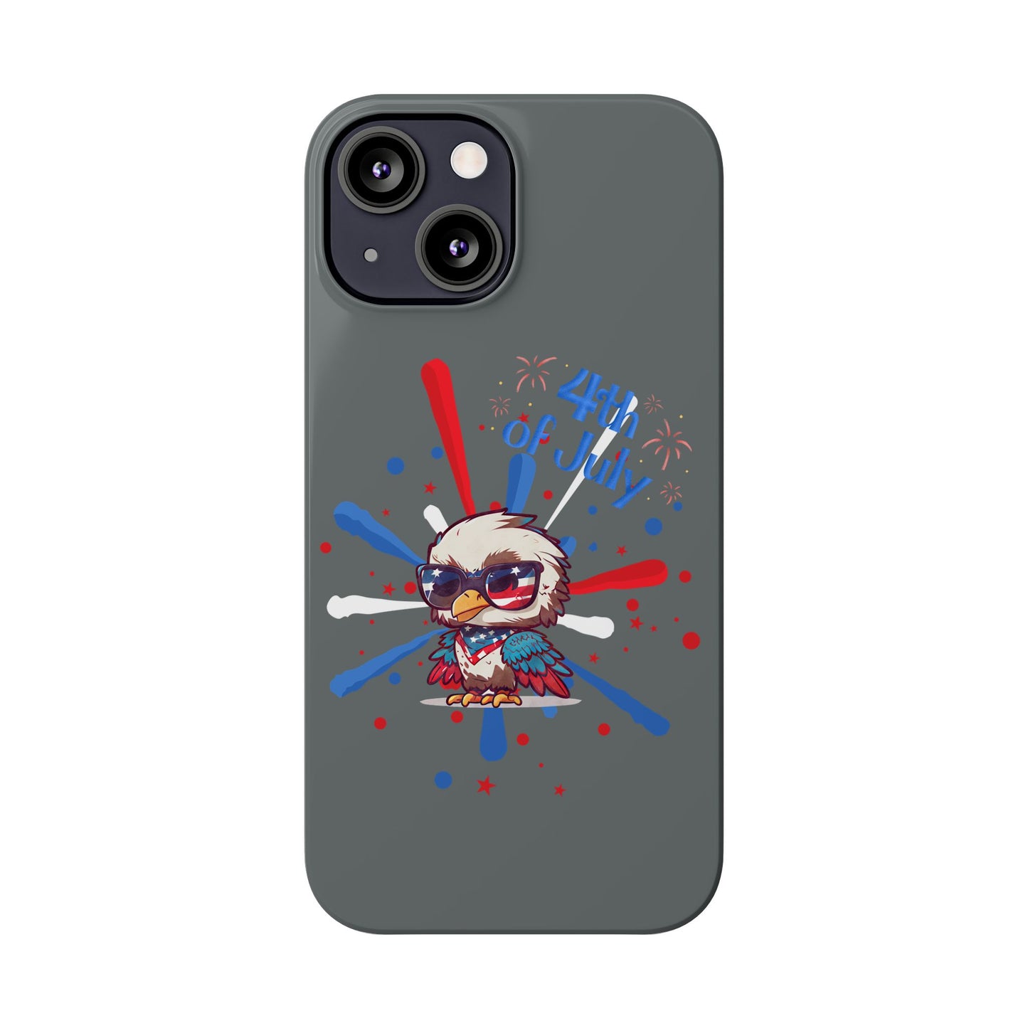 Patriotic Slim Phone Cases with Vector Owl Design | Fourth of July Phone Cover, USA Pride Phone Case, Holiday Gift, Trendy Phone Accessory