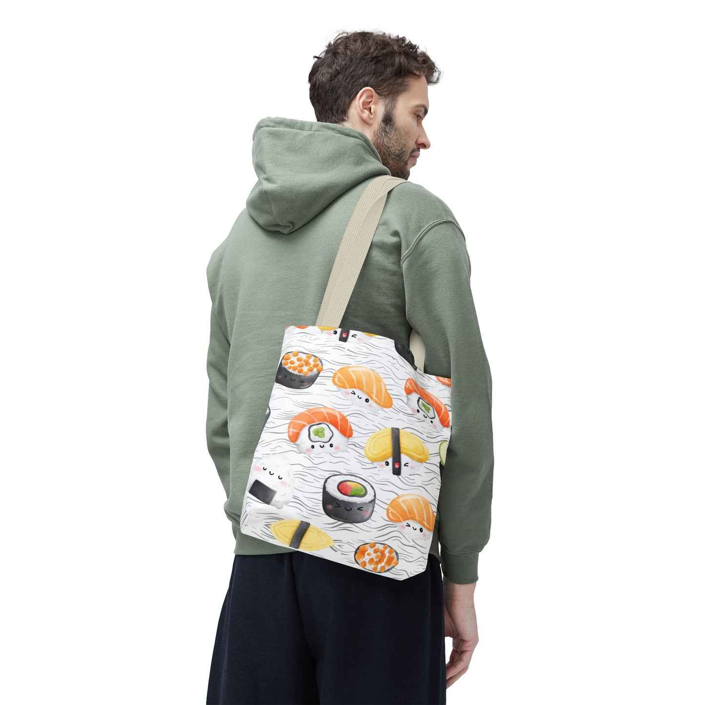 Cute Sushi Pattern Tote Bag - Perfect for Food Lovers