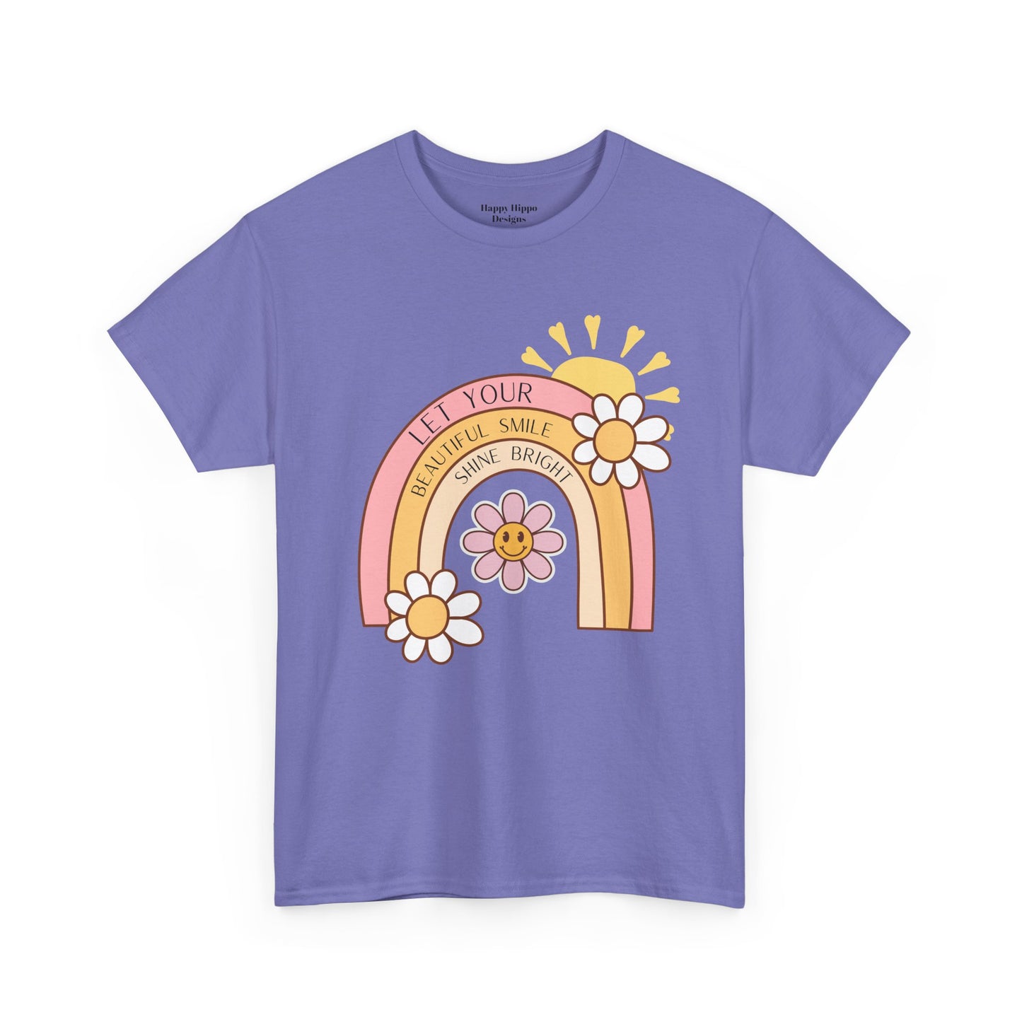 Rainbow Flower Unisex Tee - Let Your Beautiful Smile Shine Bright Design