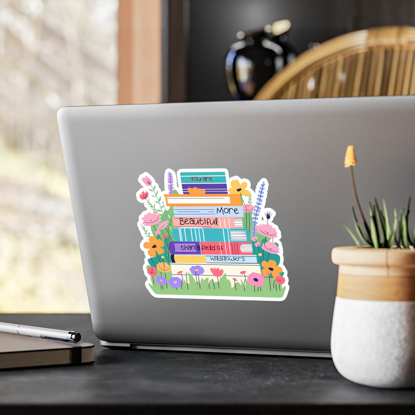 Vinyl Decal - Field of Wildflowers Quote