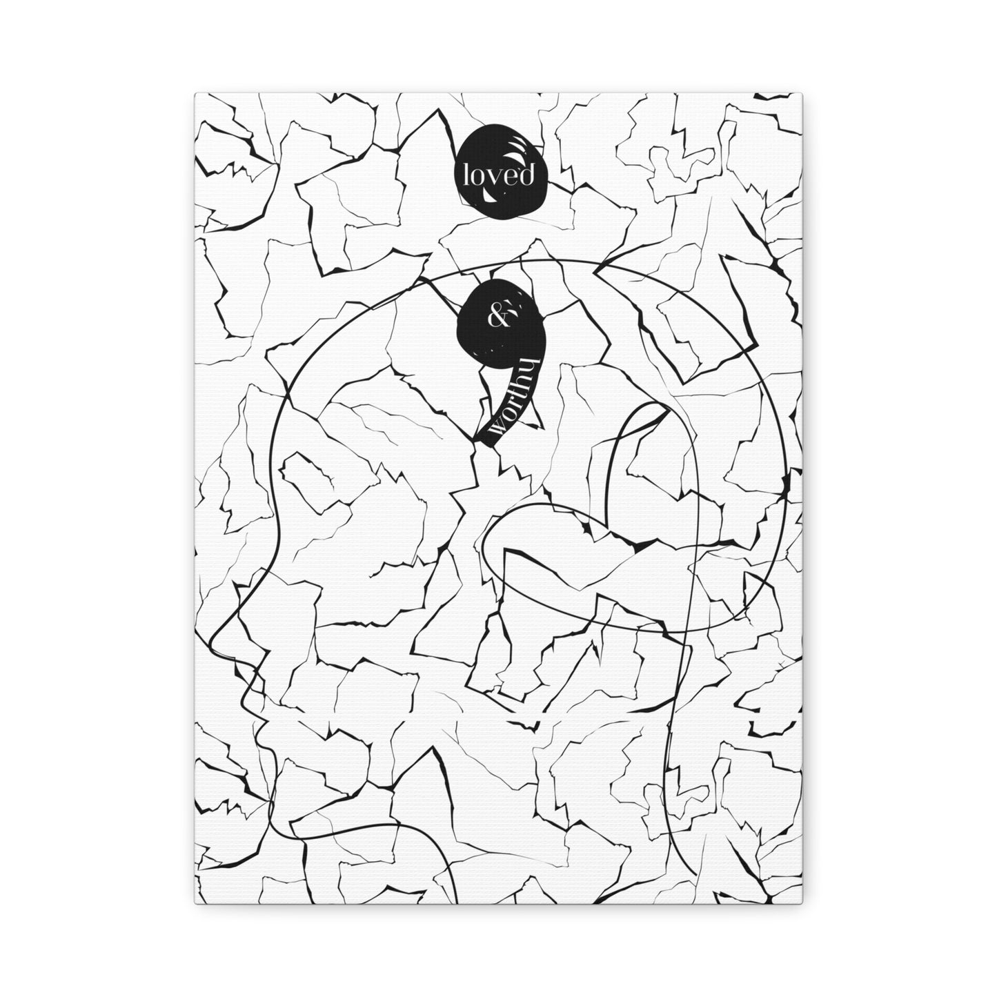 Minimalist Black & White Canvas Art - Stretched 1.25"
