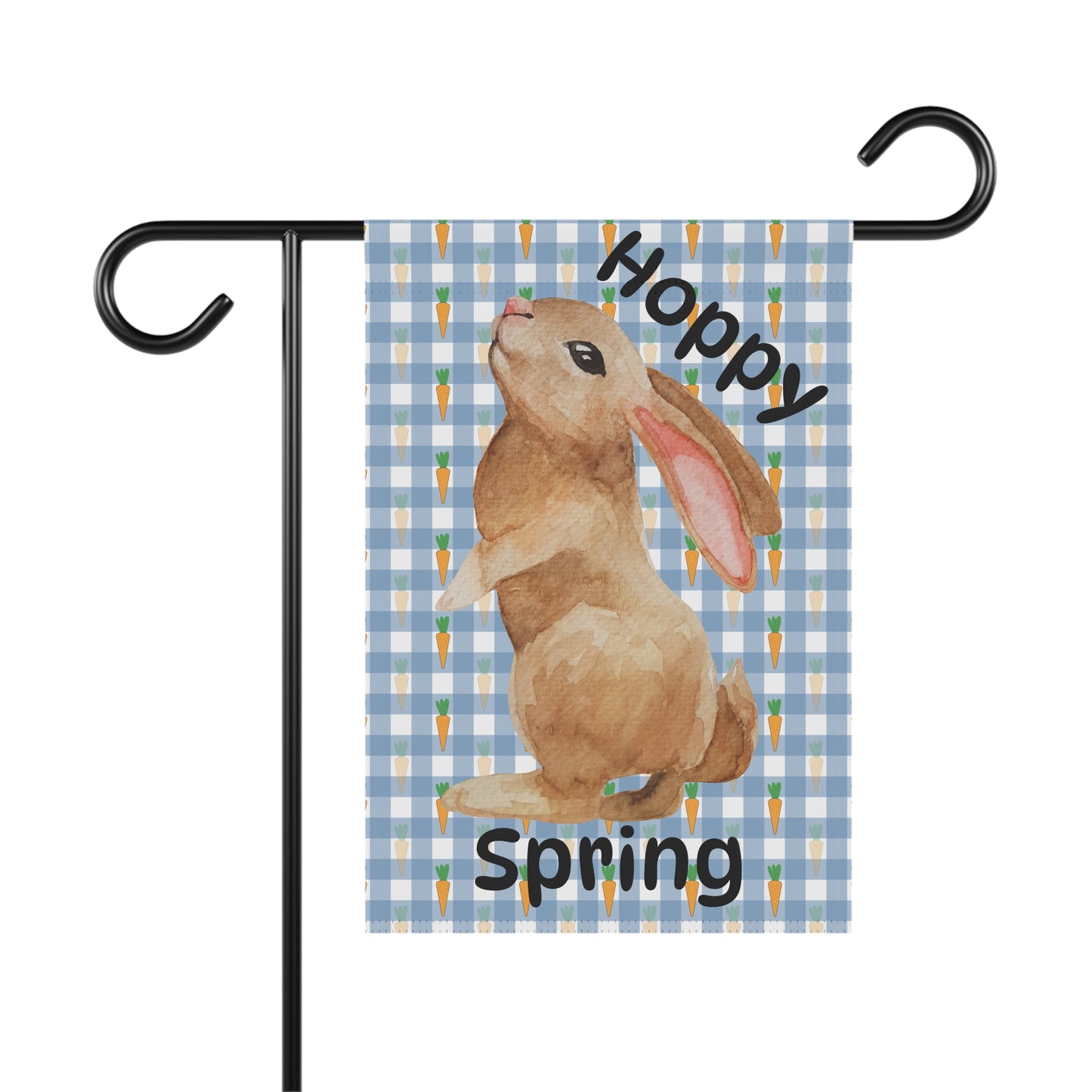 Spring Garden Banner with Bunny Design - 'Hoppy Spring' for Easter Decor