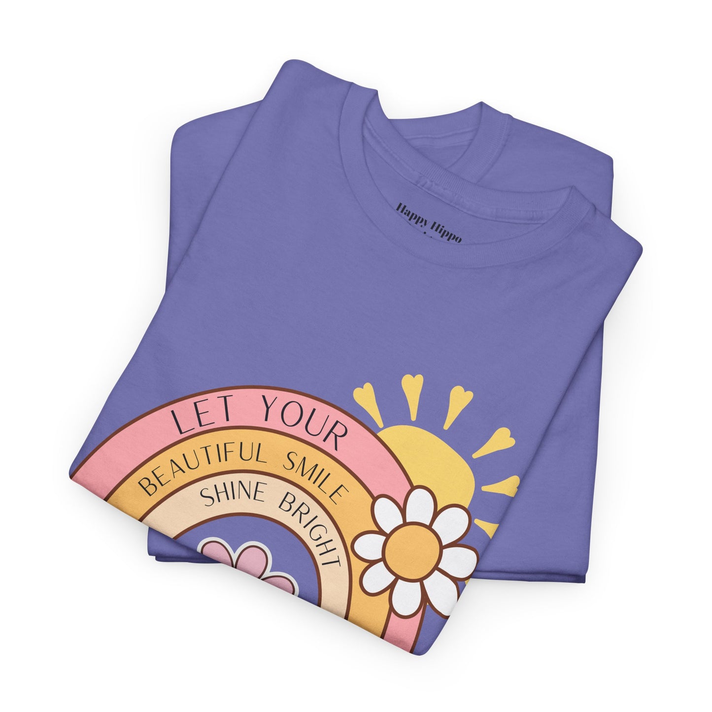 Rainbow Flower Unisex Tee - Let Your Beautiful Smile Shine Bright Design