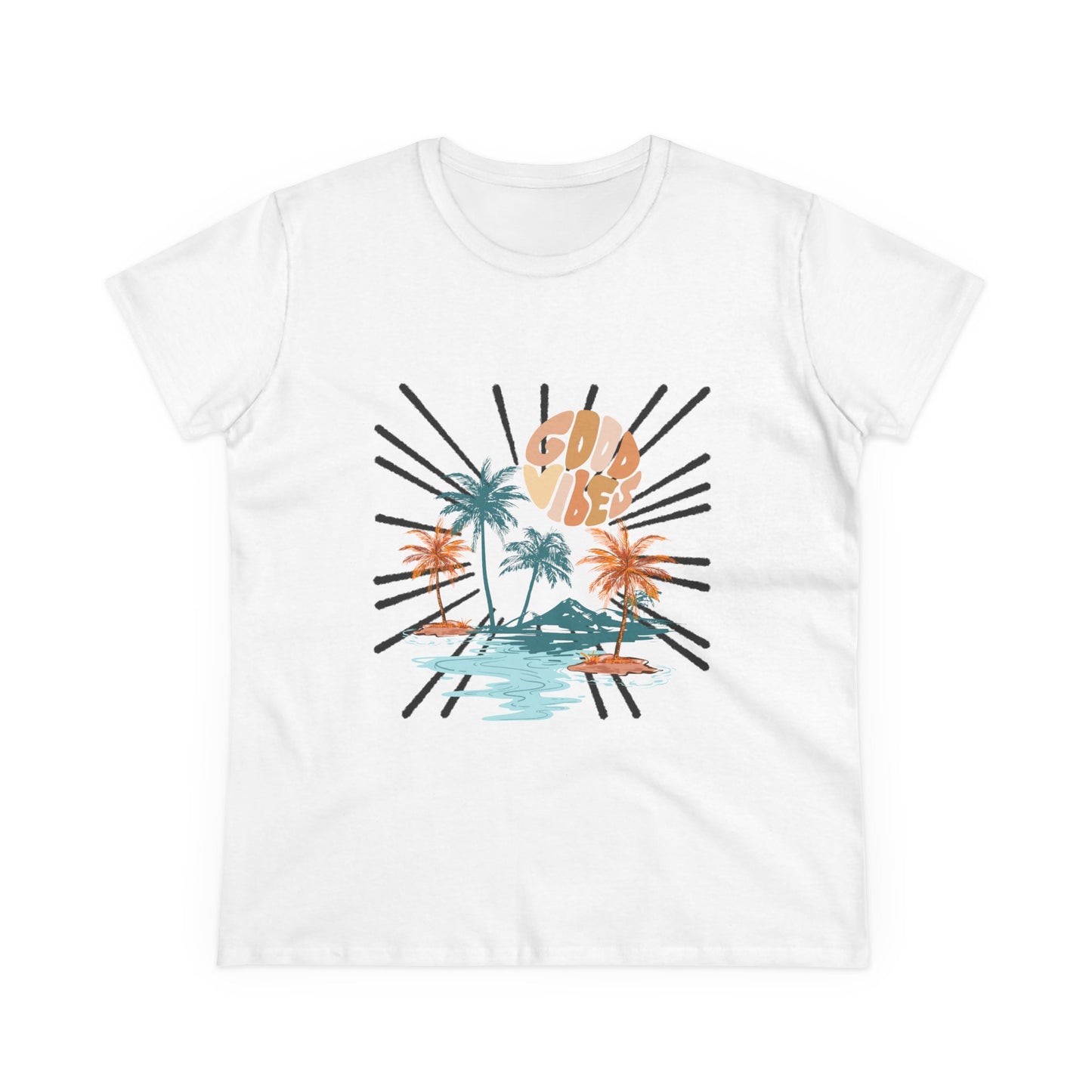 Gold Vibes Women's Cotton Tee - Casual Summer T-Shirt