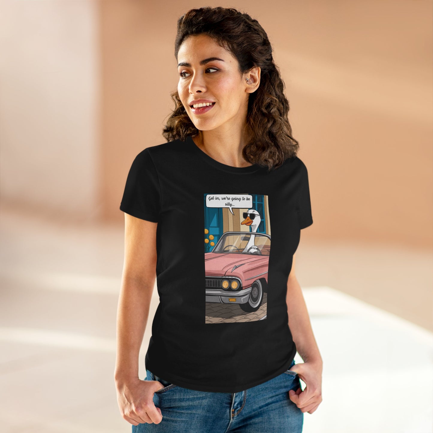 Funny Women's Cotton Tee - "Get in, we're going to be silly..."