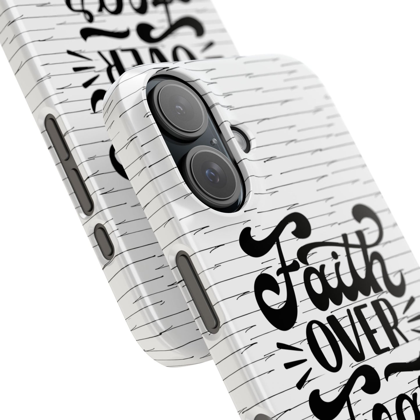 Inspirational Faith Over Fear Phone Case | Slim Case for iPhone & Samsung | Motivational Gift | Modern Design