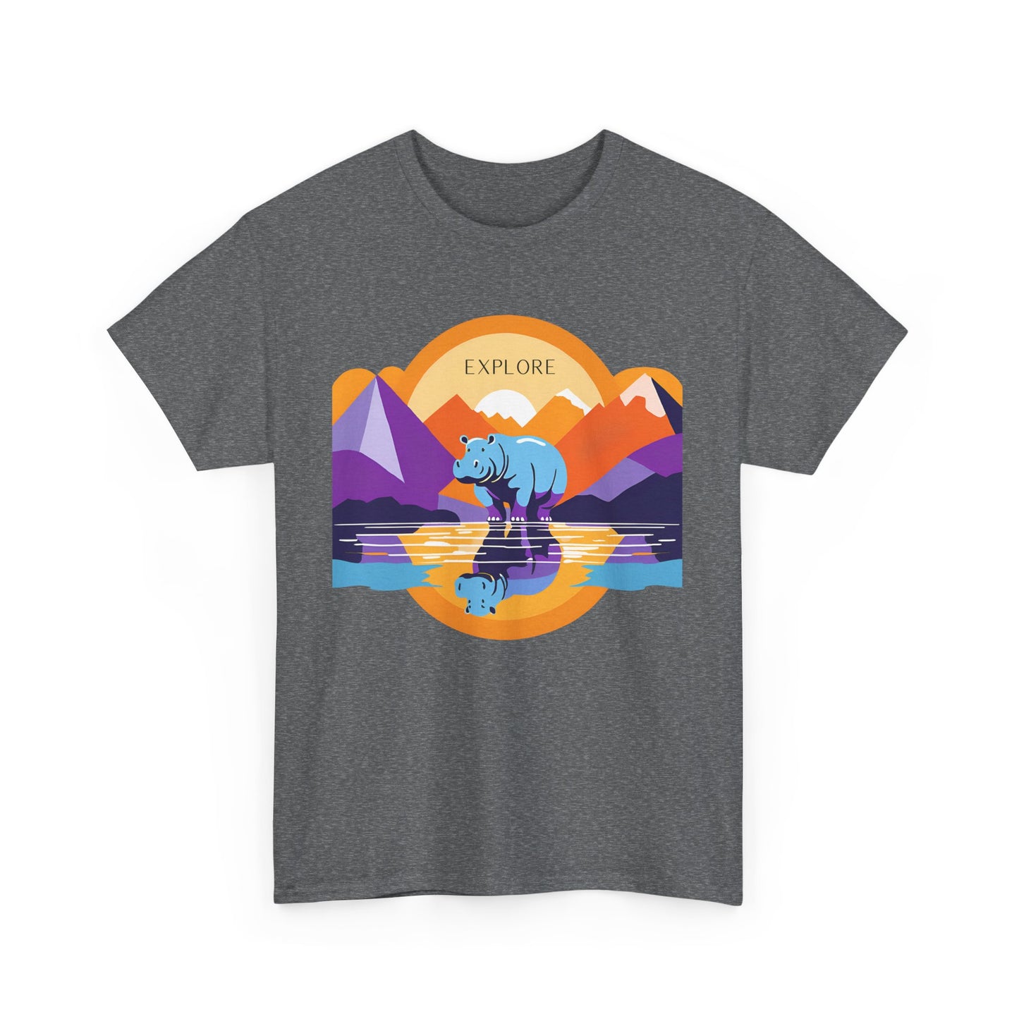 Exploring Hippo T-Shirt - Unisex Heavy Cotton Tee