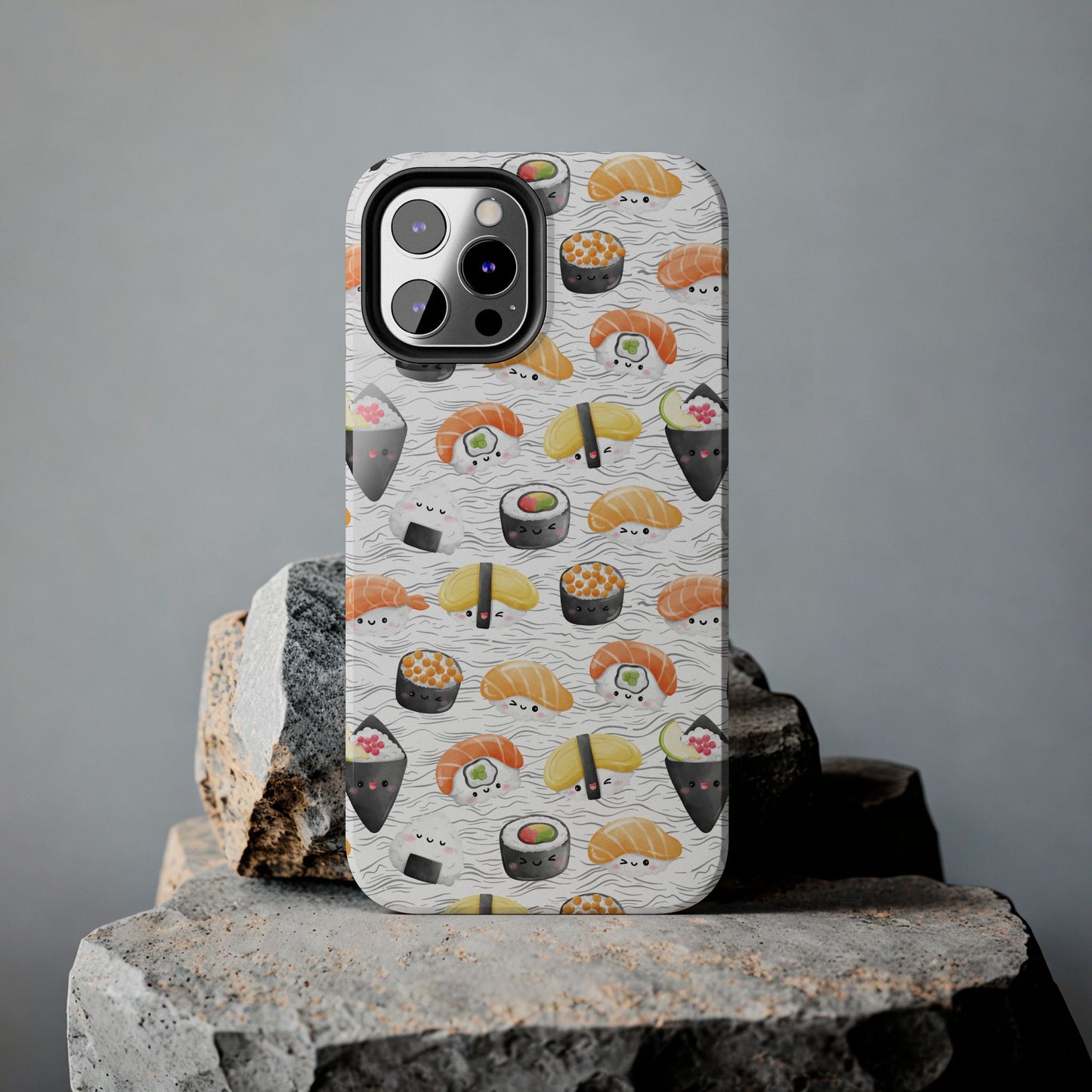 Cute Sushi Tough Phone Case - Durable and Stylish Design for Food Lovers