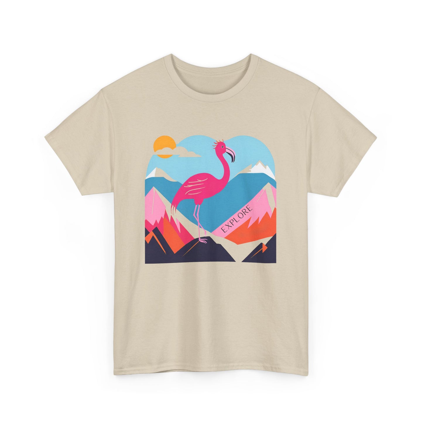 Flamingo Tee - Explore Flamingo Unisex Heavy Cotton Tee