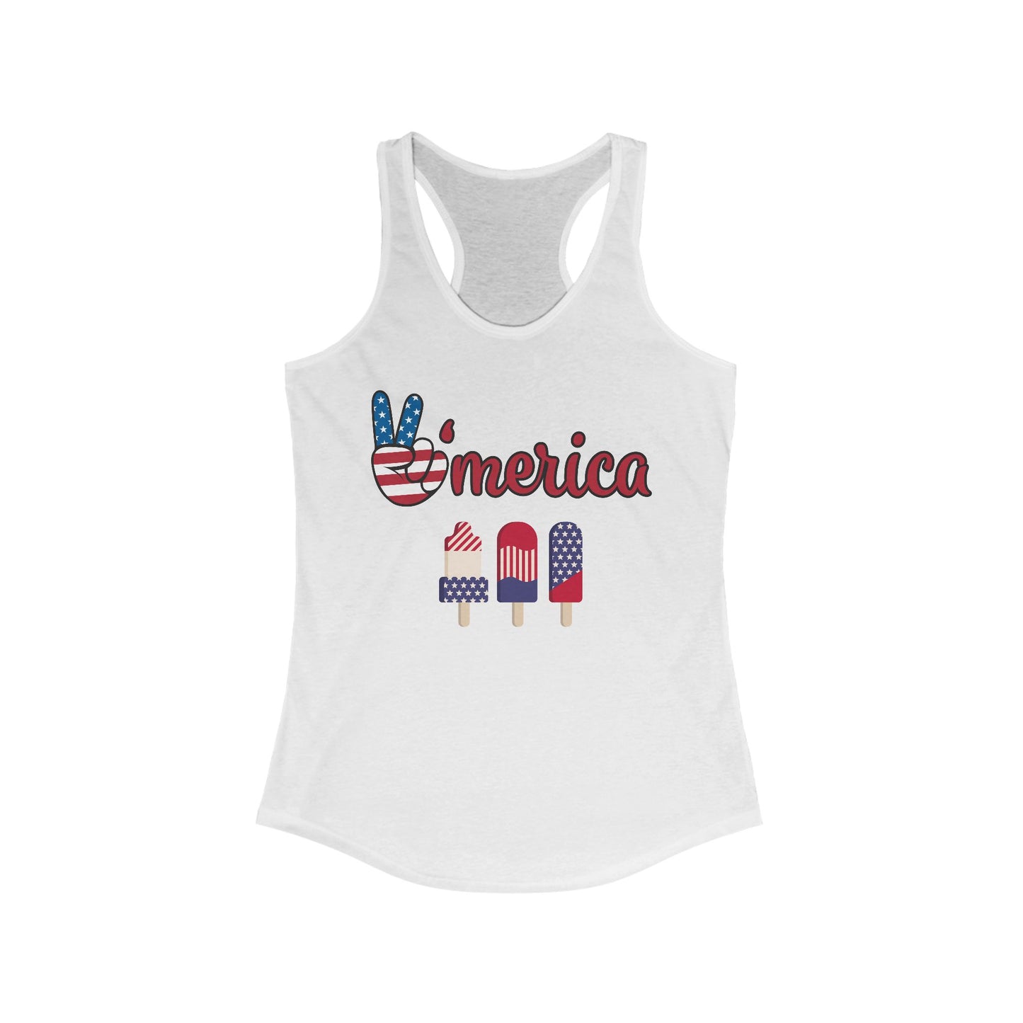 Patriotic Womens Racerback Tank 4th of July Top