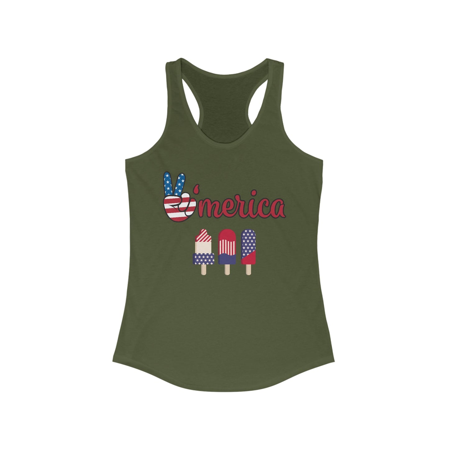 Patriotic Womens Racerback Tank 4th of July Top